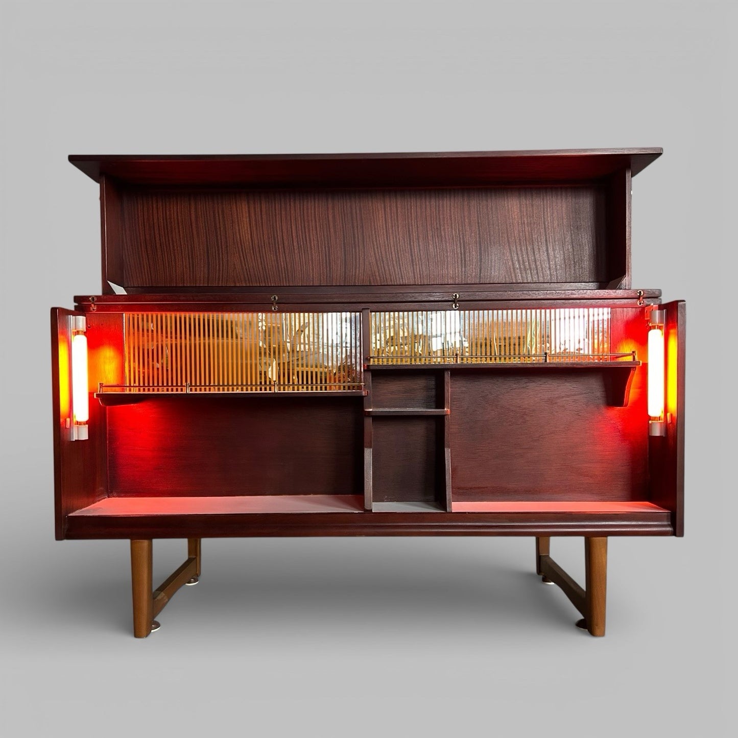 Mid Century Teak Sideboard With Concealed Cocktail Bar