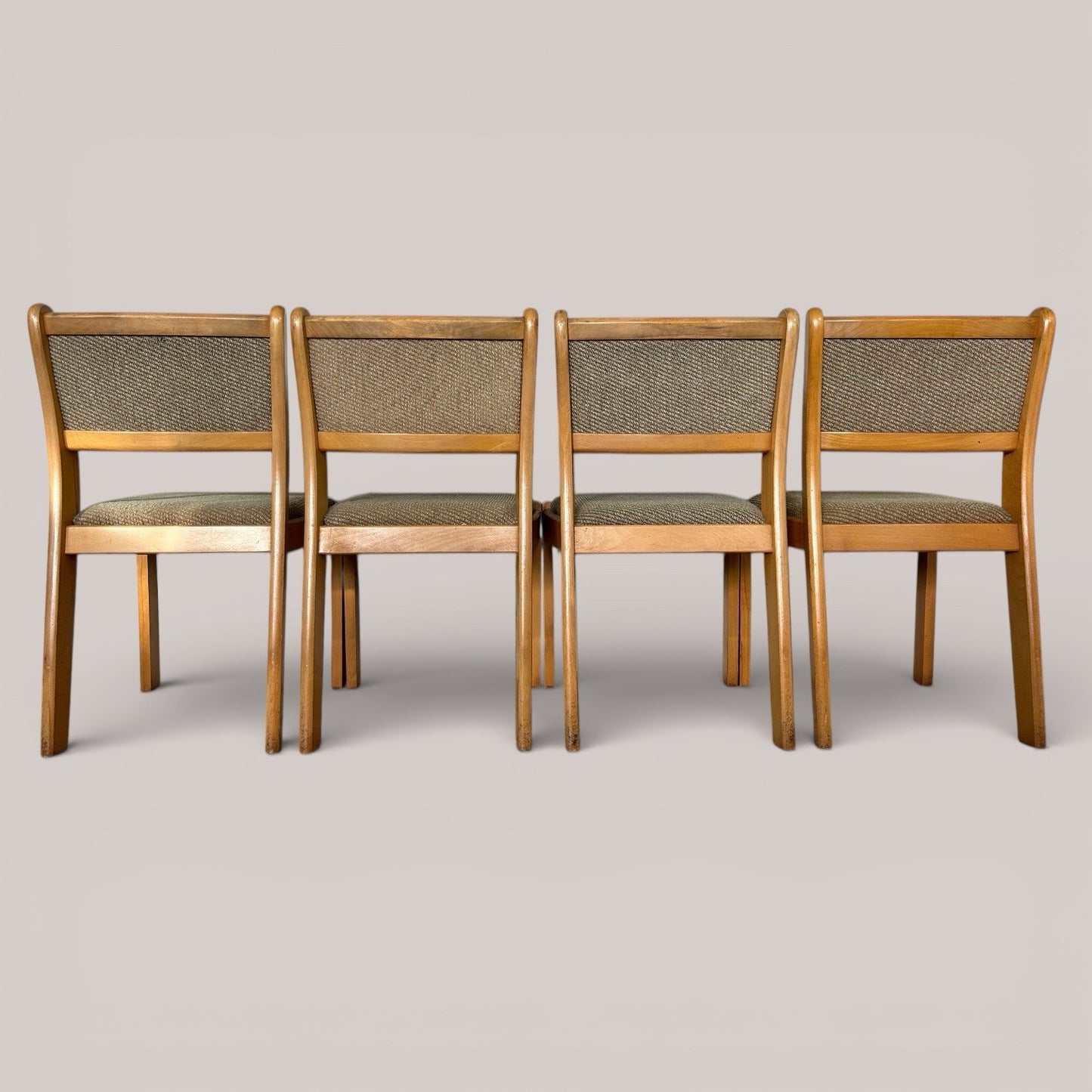 1960s East German chunky dining chairs, set of four
