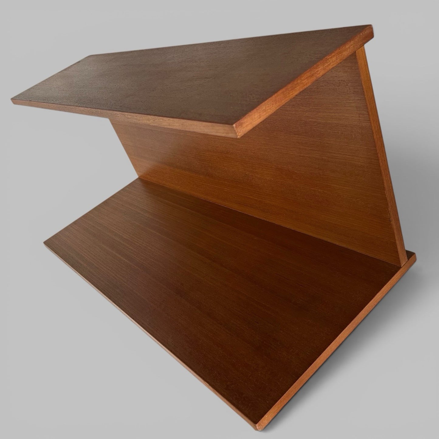 Mid Century Tapley Wall Shelf – Teak Floating Double Shelf