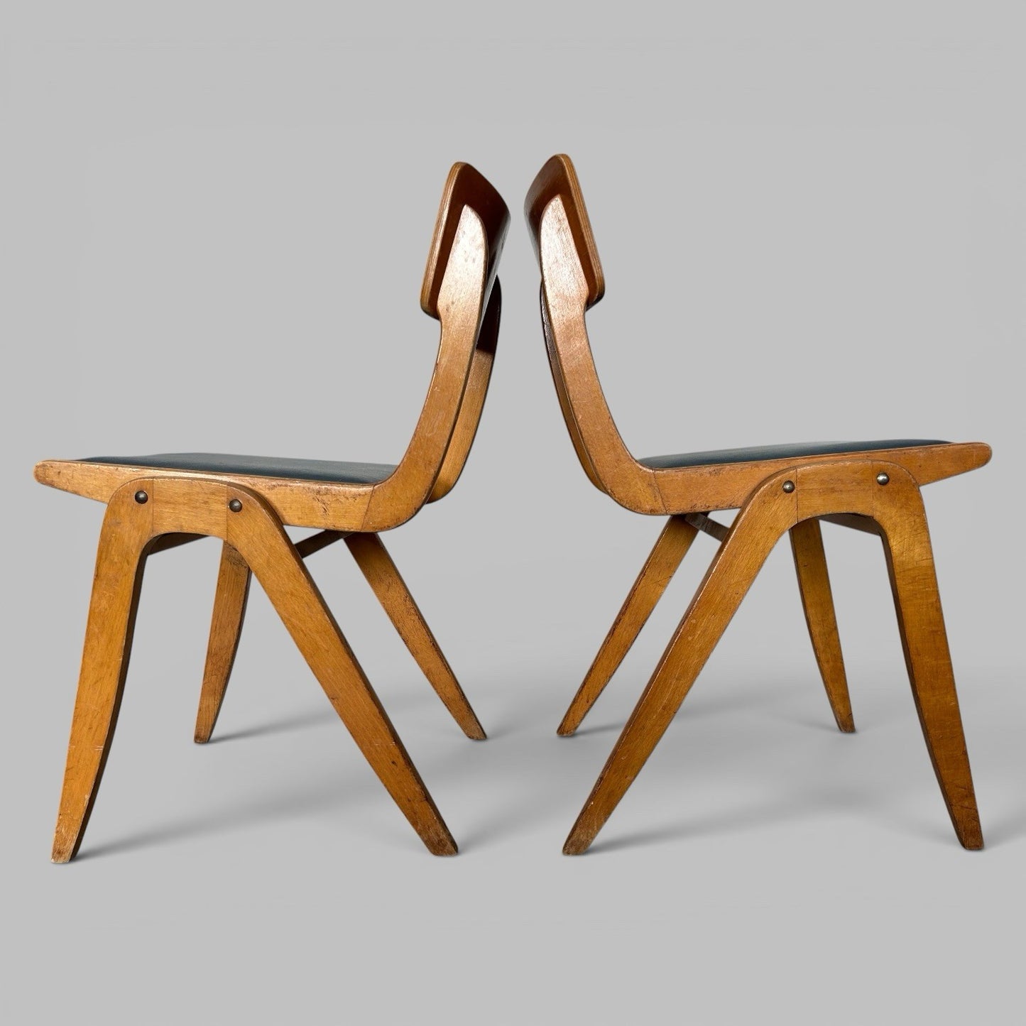 1960s Formica Drop Leaf Dining Table & Stacking Chair Set