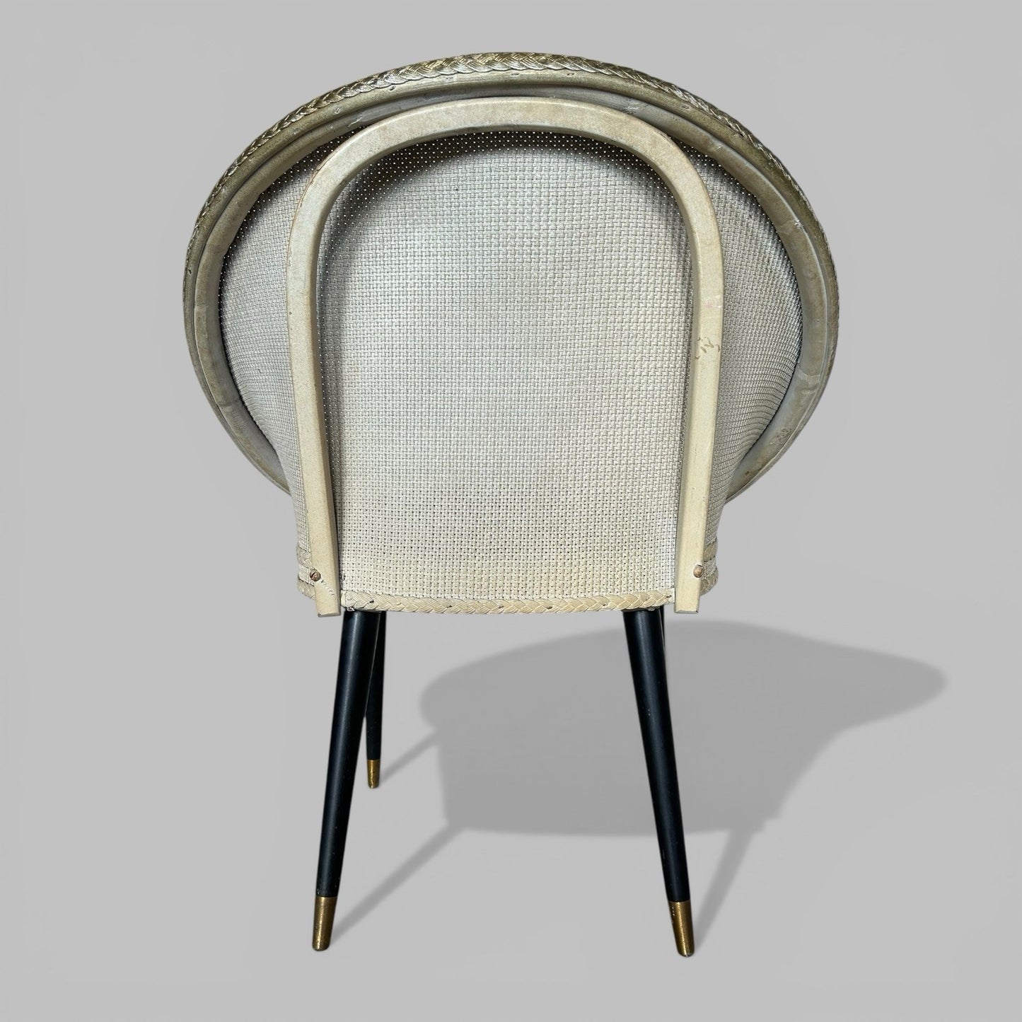 Mid Century Lloyd Loom Style Occasional Chair Sputnik Form Bedroom Chair