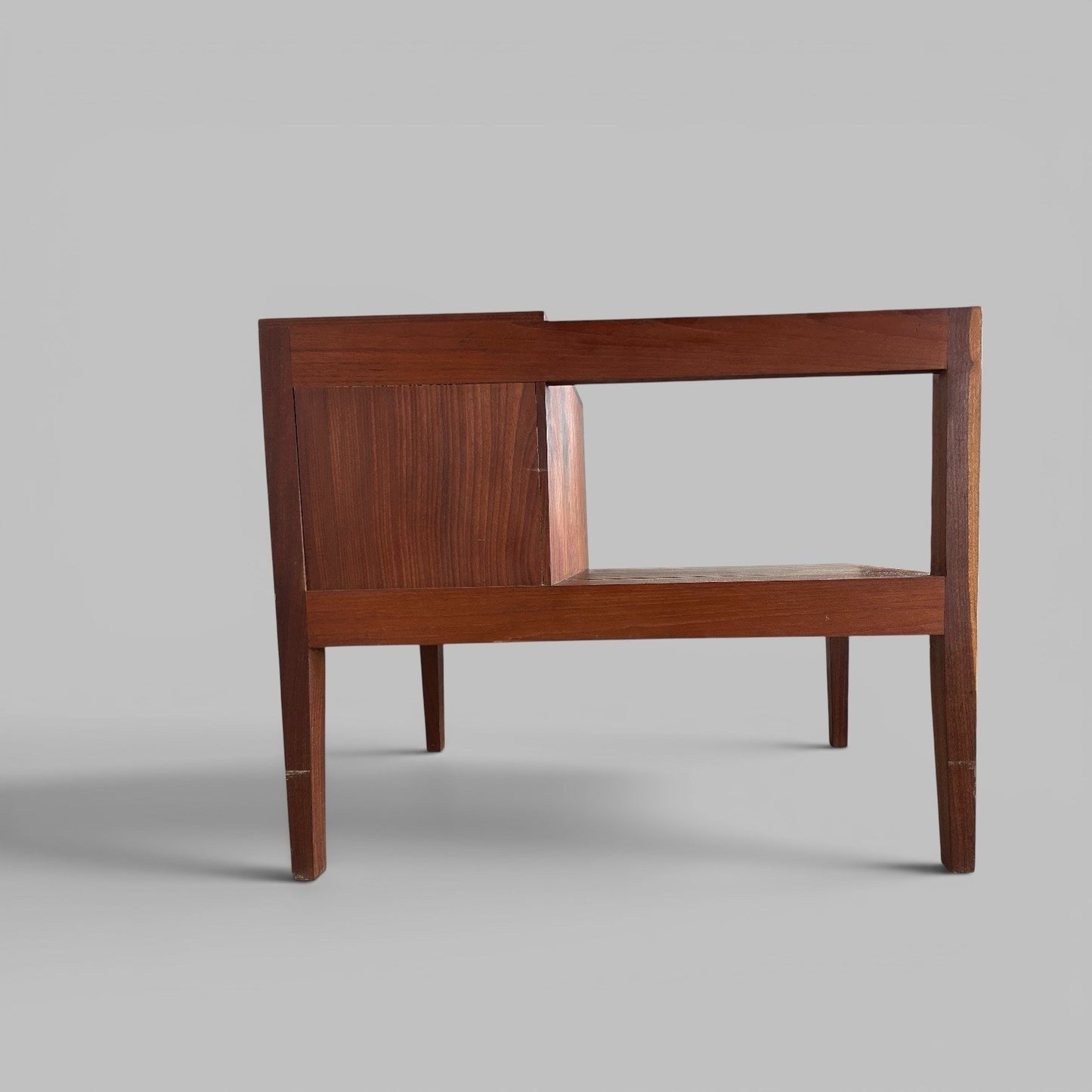 Mid Century Solid Teak Hall Bench / Telephone Seat