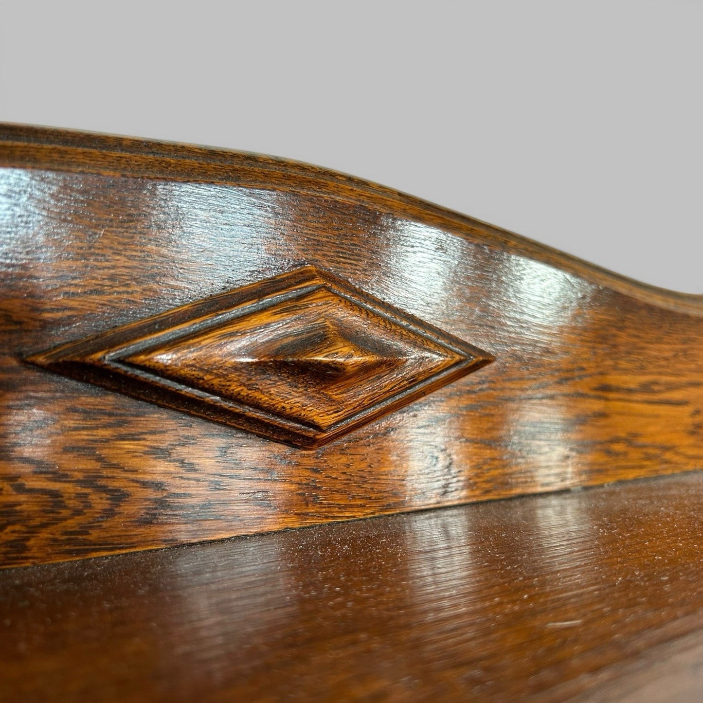 Ed wardian Oak Three Drawer Chest on Barley Twist Legs