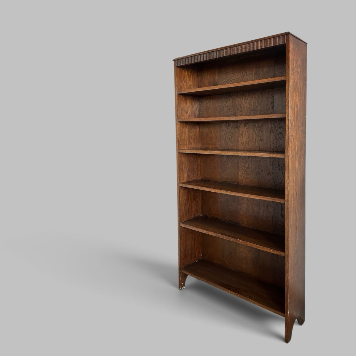Early 20th Century Oak Open Bookcase