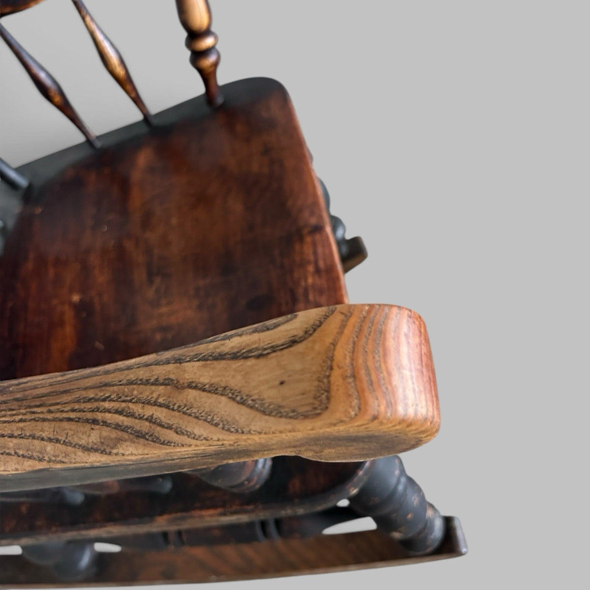 Antique John Shadford ‘Caistor’ Ash & Elm Rocking Chair, c.1850–1890
