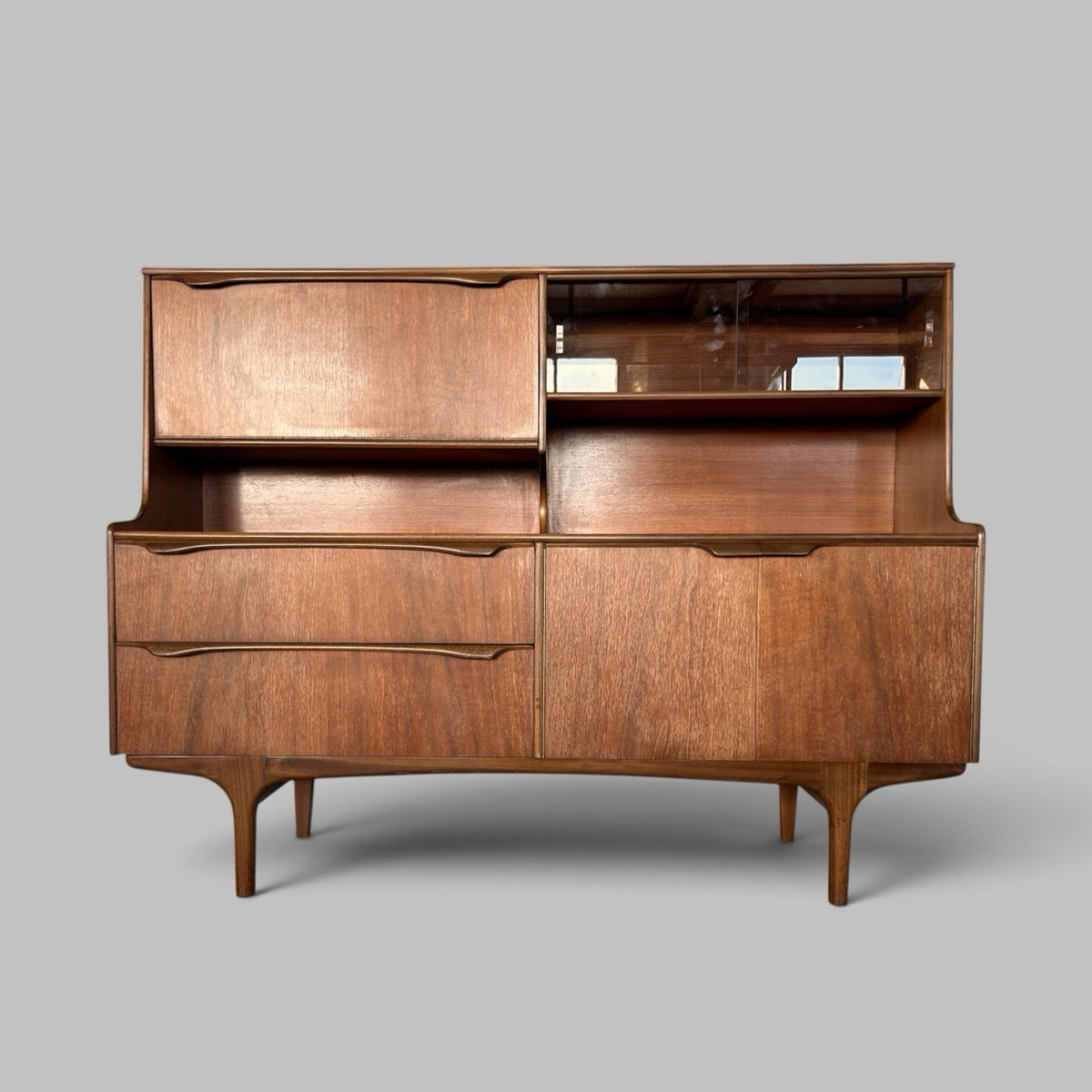 1960s Sutcliffe of Todmorden Highboard with Drinks Cabinet