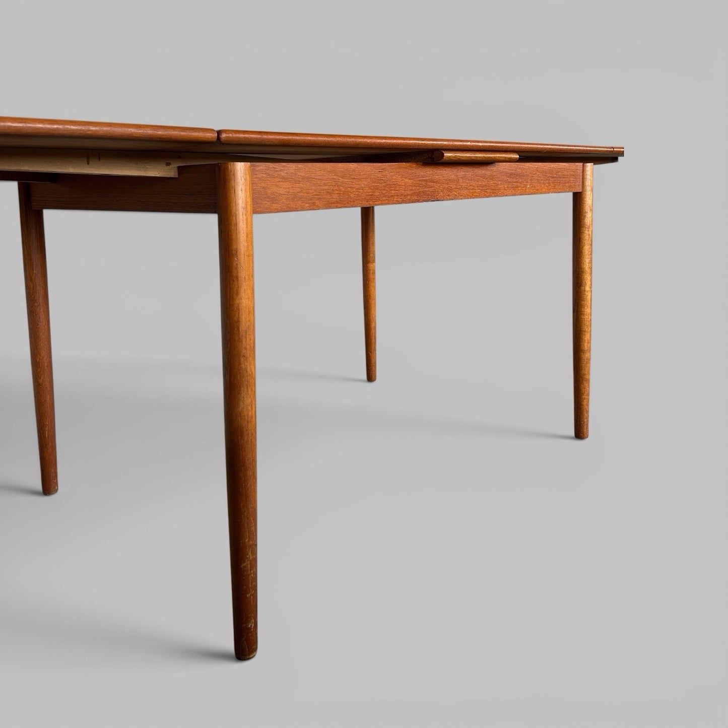 Compact Danish Teak Draw Leaf Dining Table