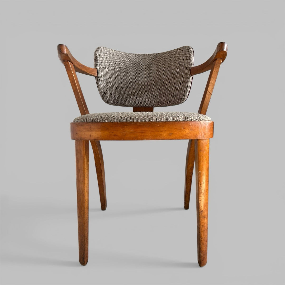 Pair of 1950s Mid Century Armchairs – Upholstered Lounge Dining Chairs
