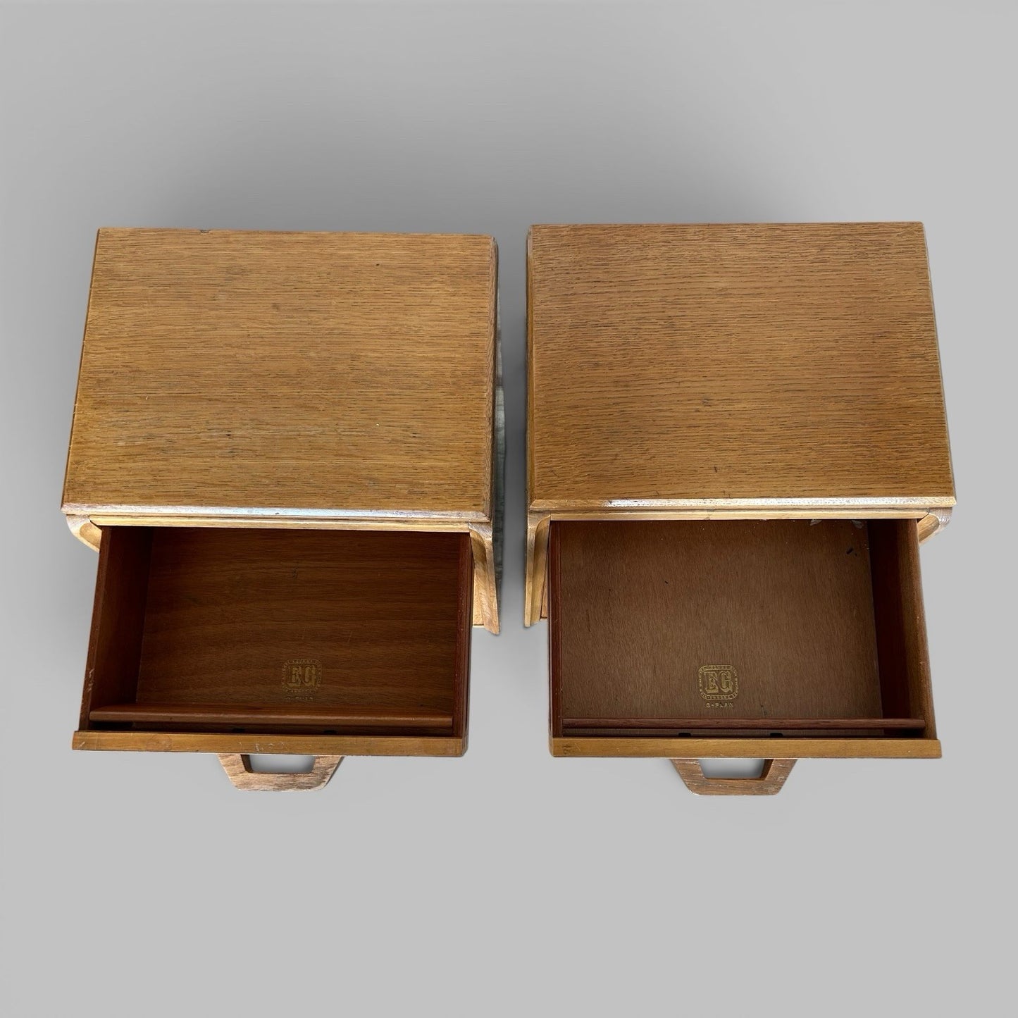 Pair Of Vintage Mid-Century G Plan Brandon Oak Bedside Cabinets Scandi MCM