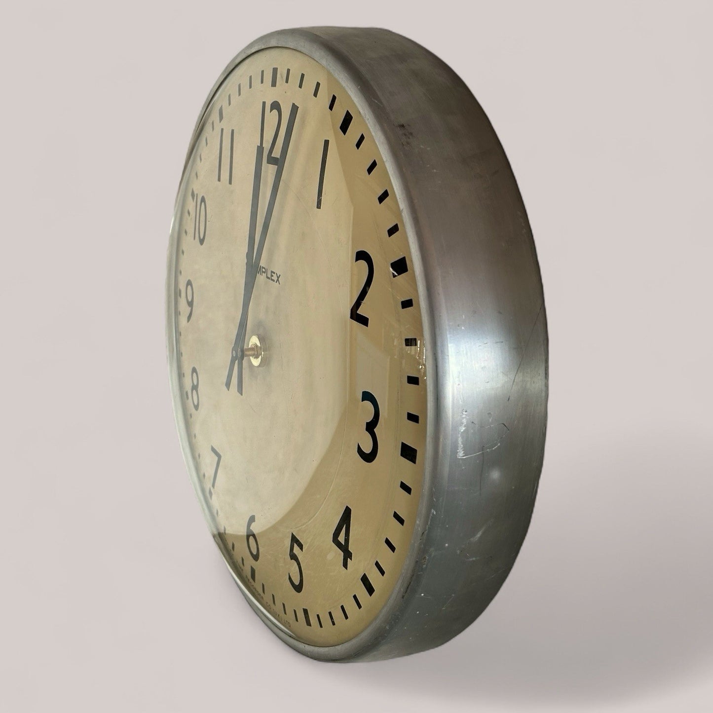 Vintage Simplex Industrial Wall Clock – Quartz Conversion