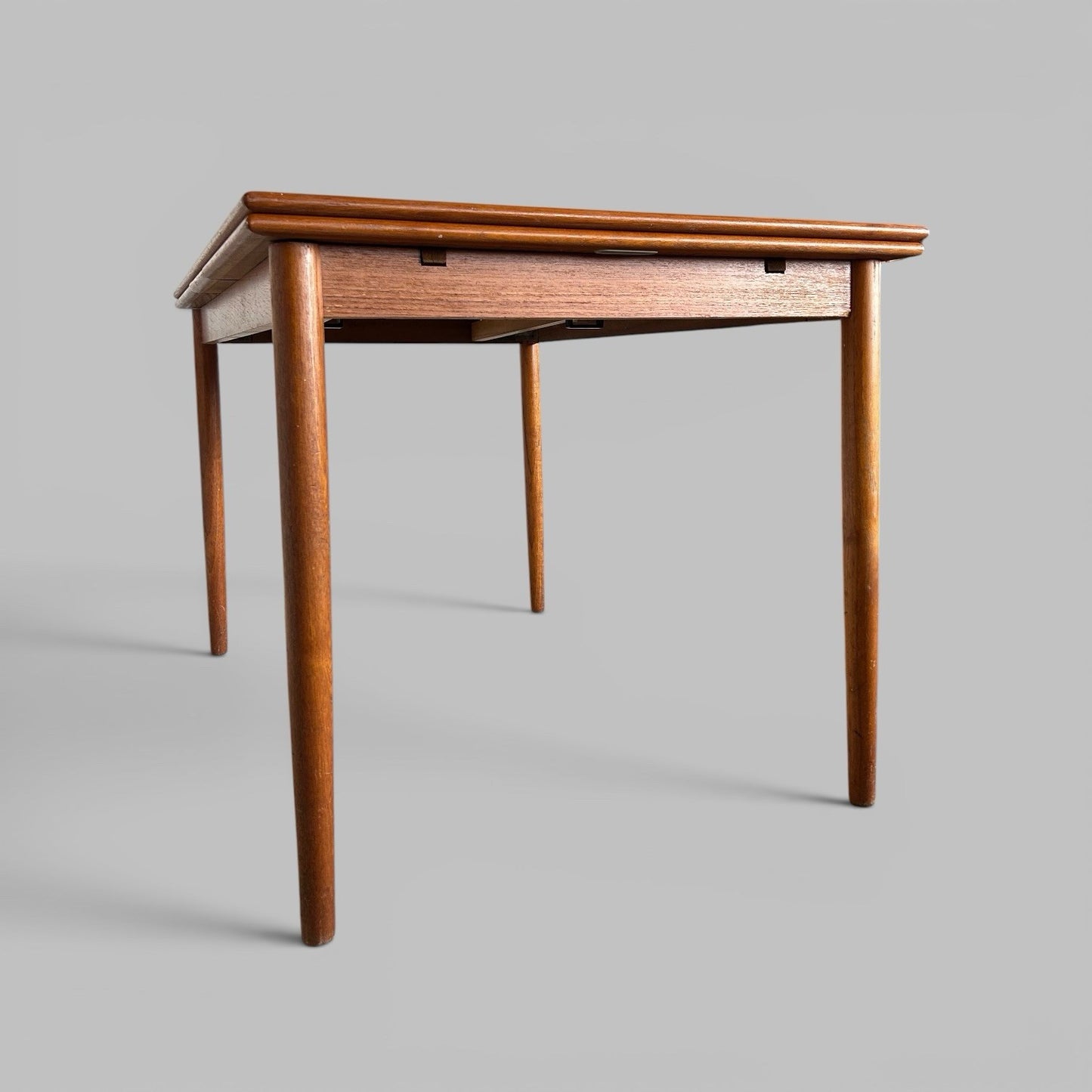 Compact Danish Teak Draw Leaf Dining Table