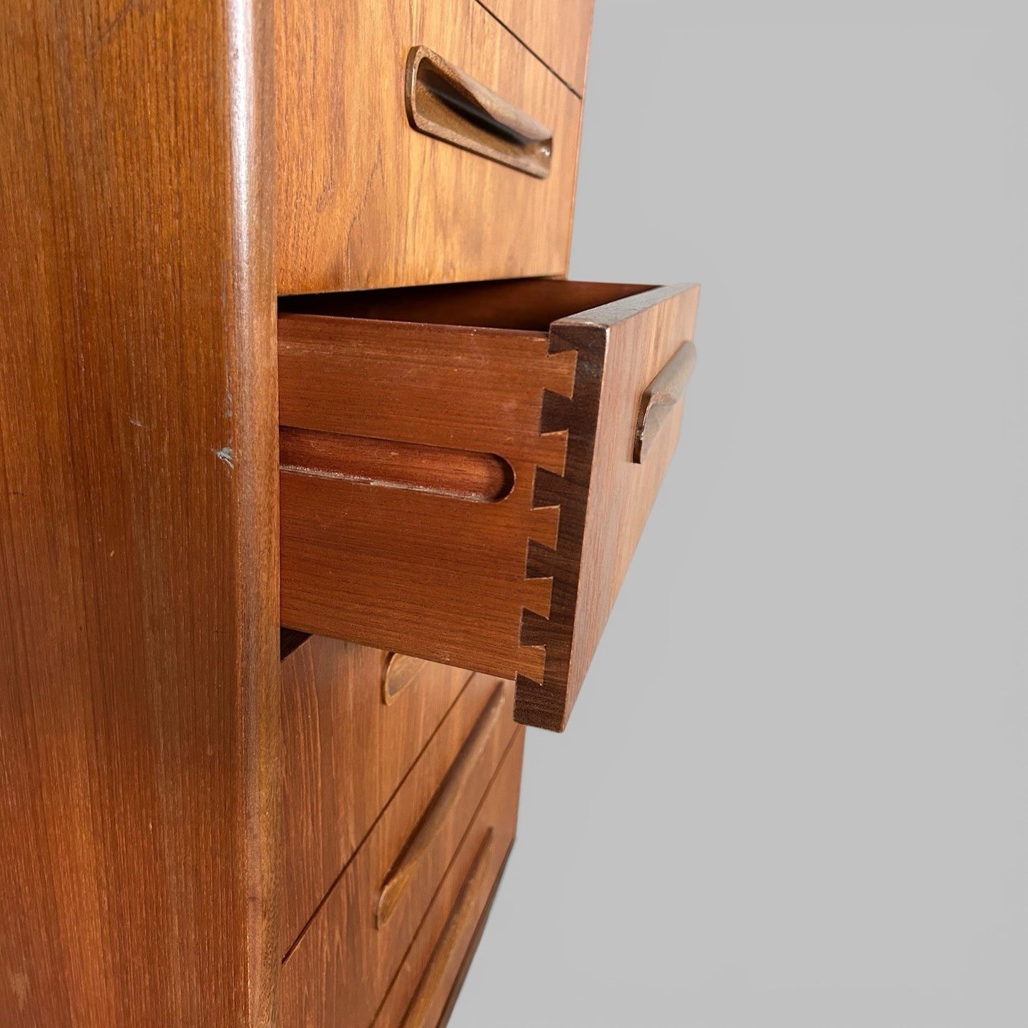 G Plan Teak Fresco 6 Drawer Tallboy Chest of Drawers Vintage Retro Mid Century