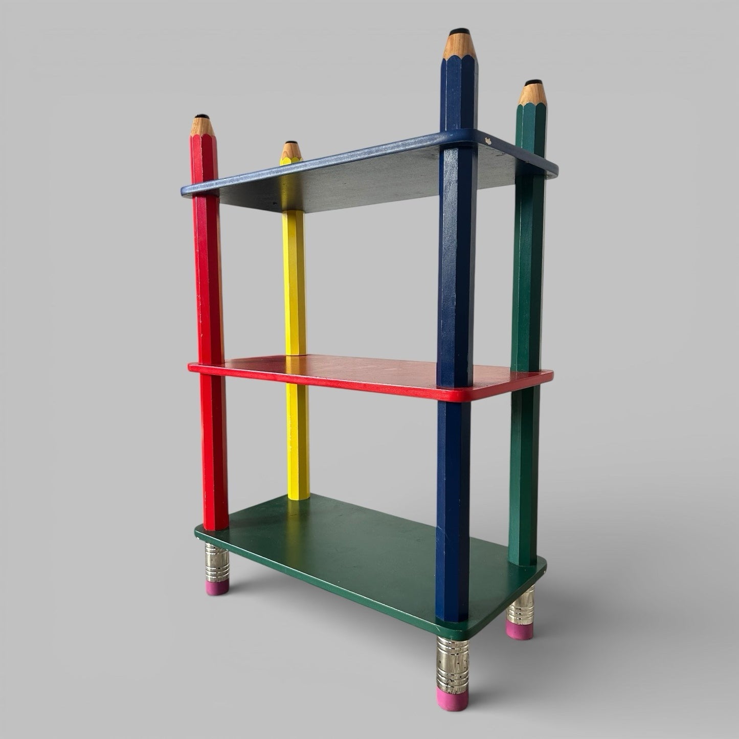 1980s Pierre Sala Pencil Shelf Display Unit – Colourful Postmodern Design