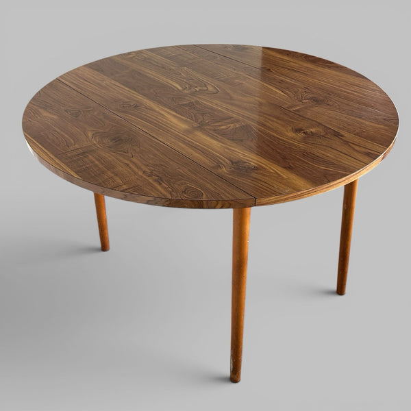1960s Dinette Drop Leaf Dining Table – Wood Effect Formica Top