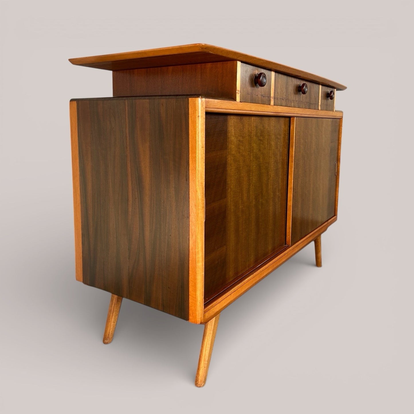 Morris of Glasgow Walnut Floating Top Sideboard 1960s