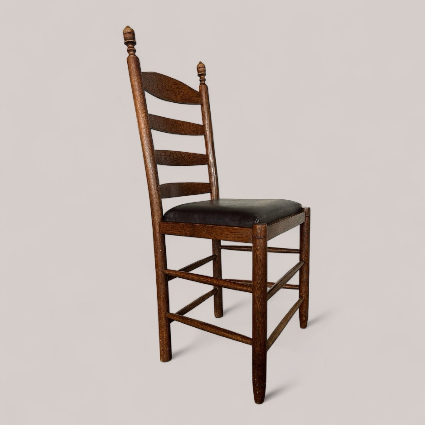 4 SOLID OAK FARMHOUSE DINING CHAIRS