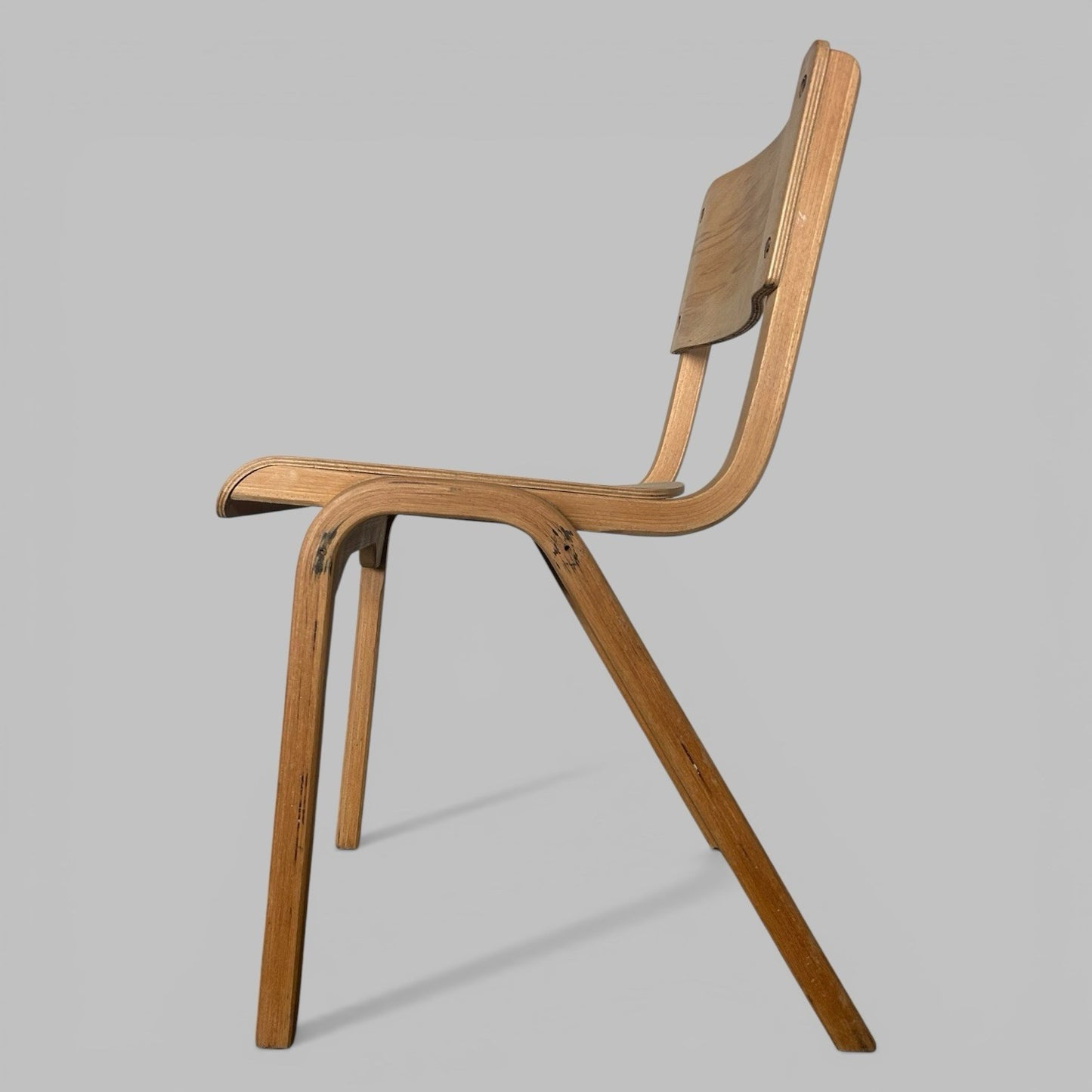 Pair of Bentwood Stacking School Chairs