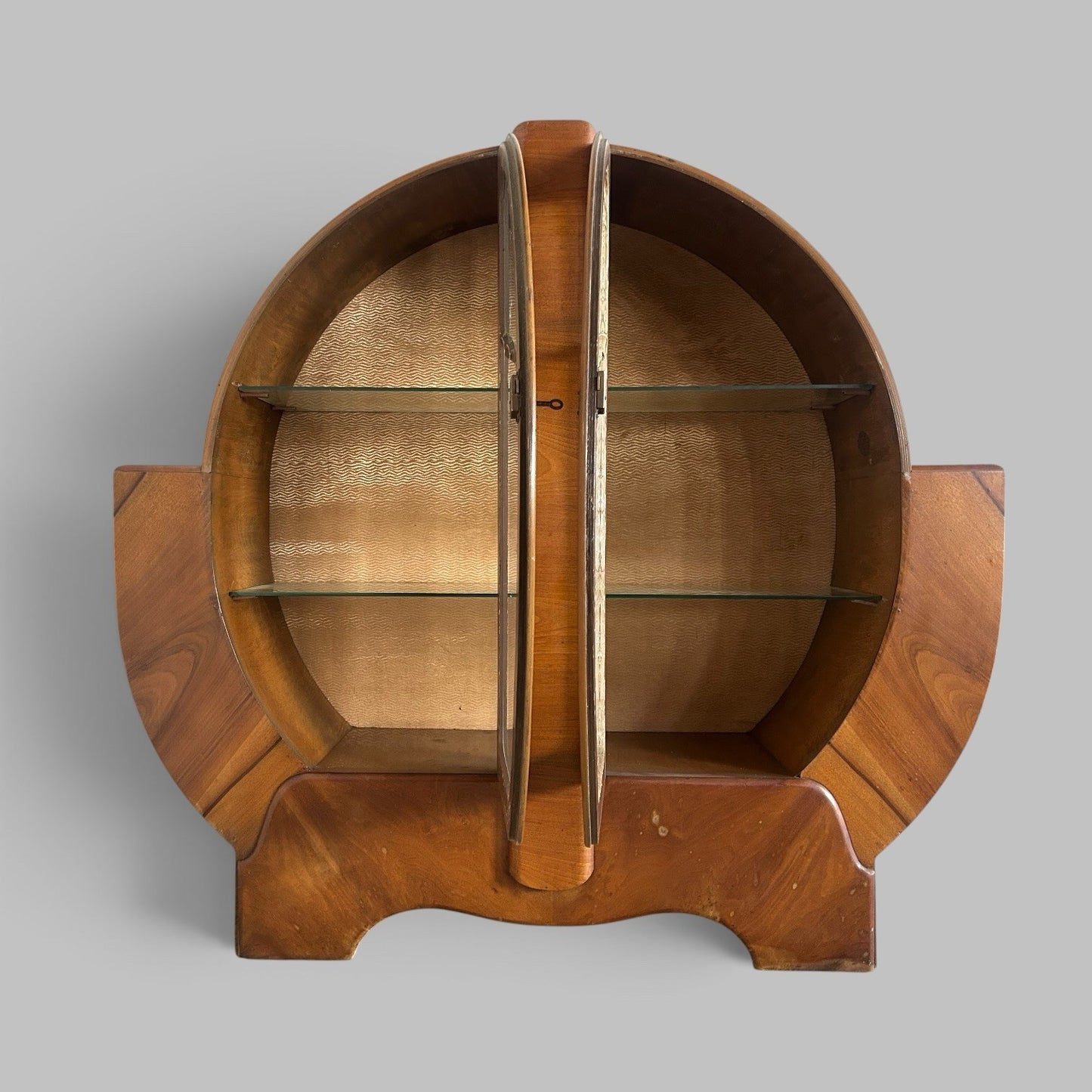 Art Deco Display Cabinet with Glazed Doors
