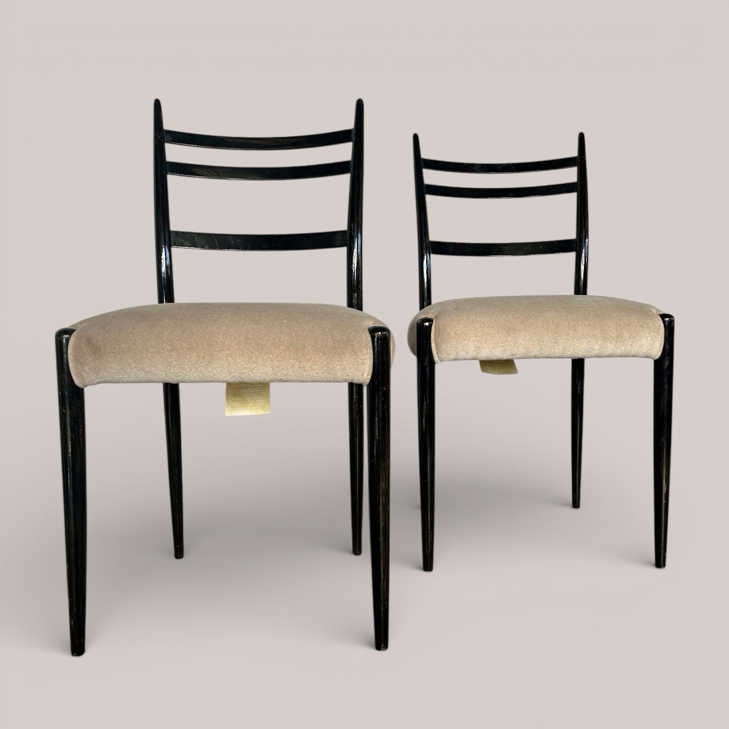Pair of G Plan Librenza Black Dining Chairs – 1960s Mid Century