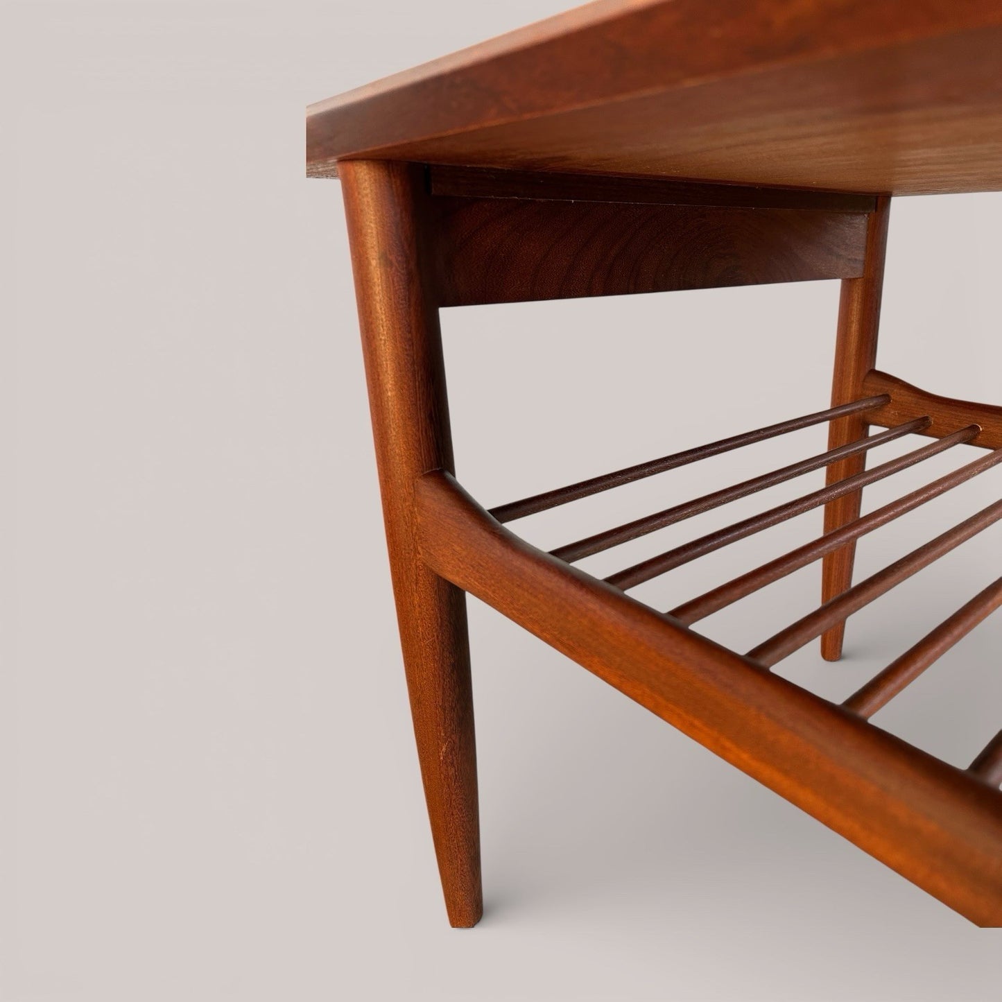 G Plan Kofod Larsen Danish Range Teak Side Table with Magazine Rack