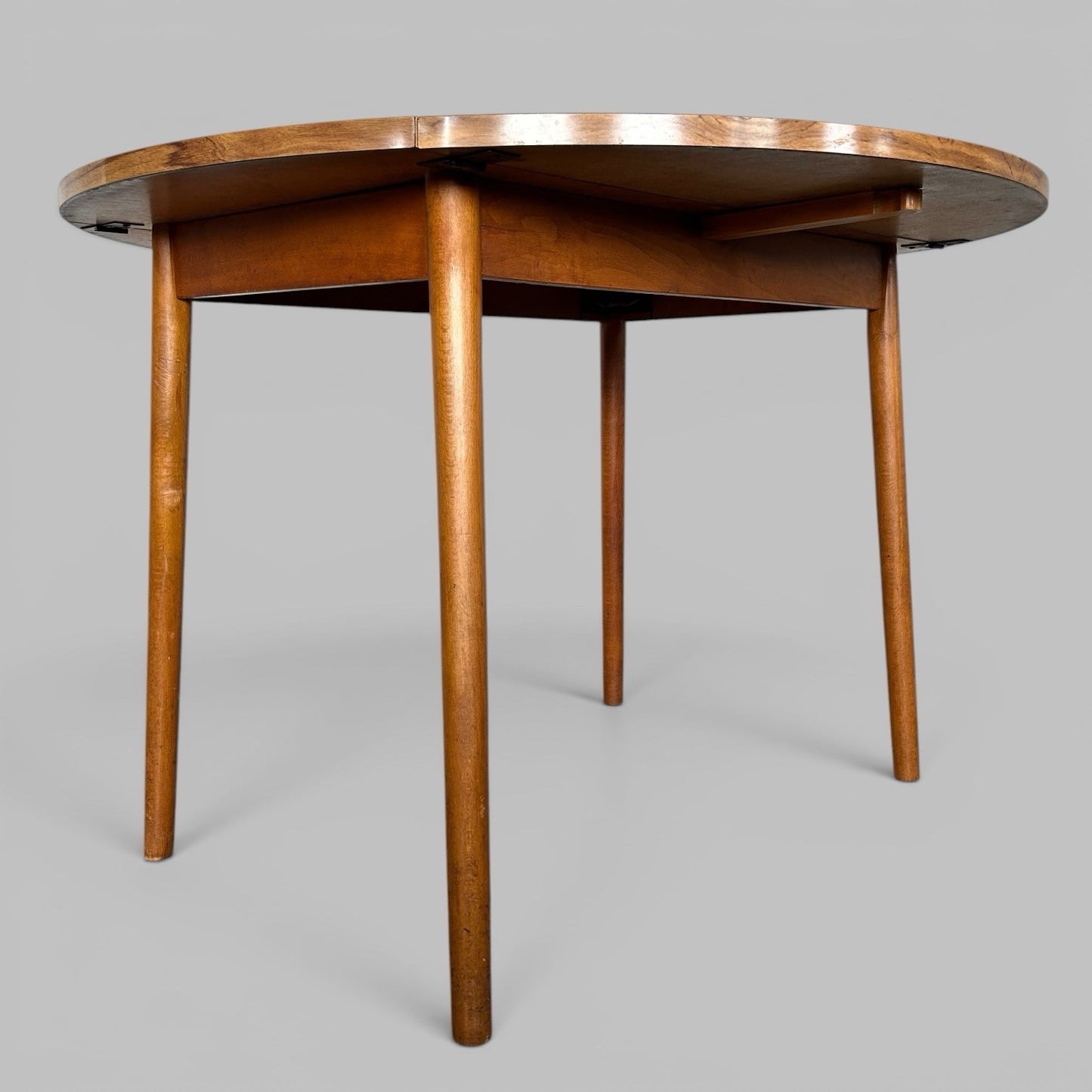1960s Dinette Drop Leaf Dining Table – Wood Effect Formica Top