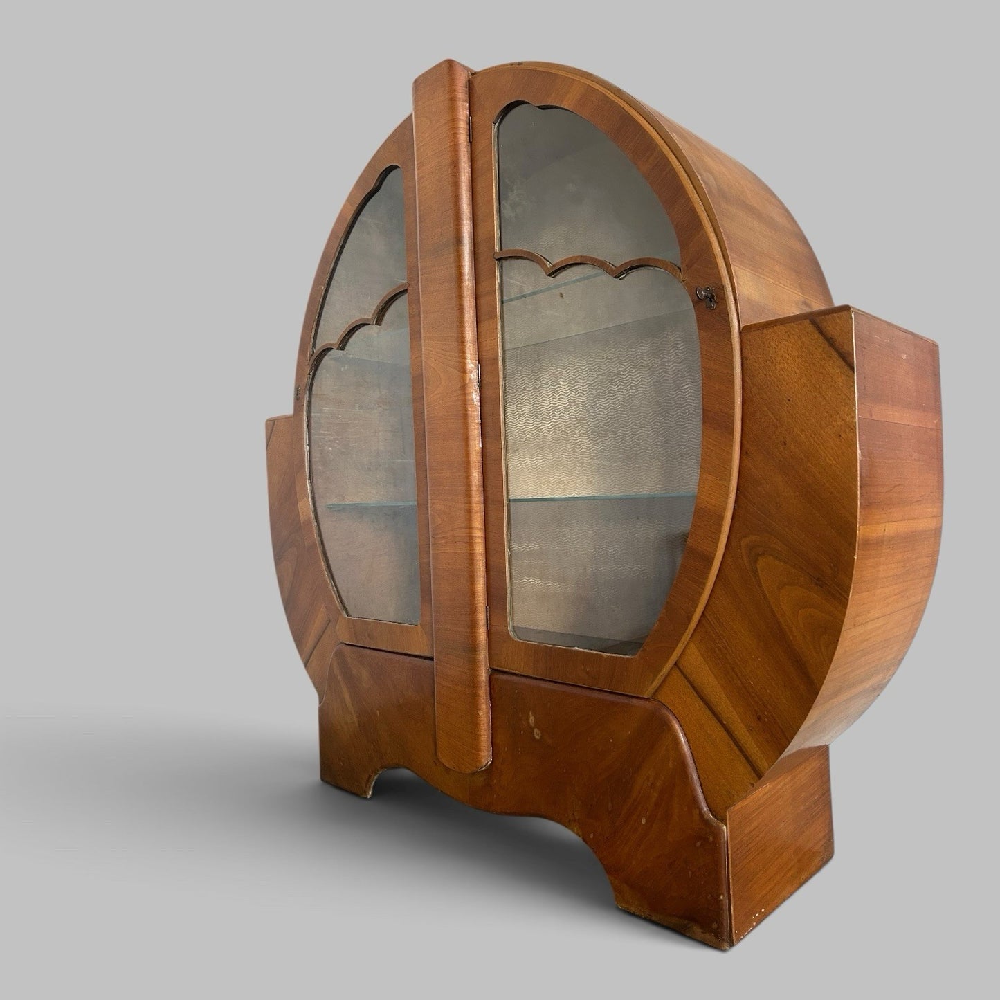 Art Deco Display Cabinet with Glazed Doors