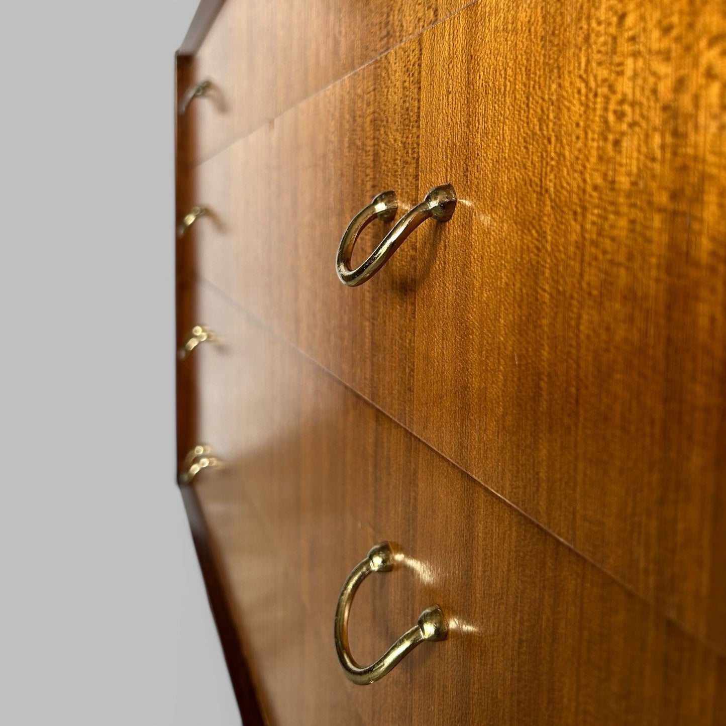 G Plan Librenza Tola Chest of Drawers – Black and Brass Mid Century