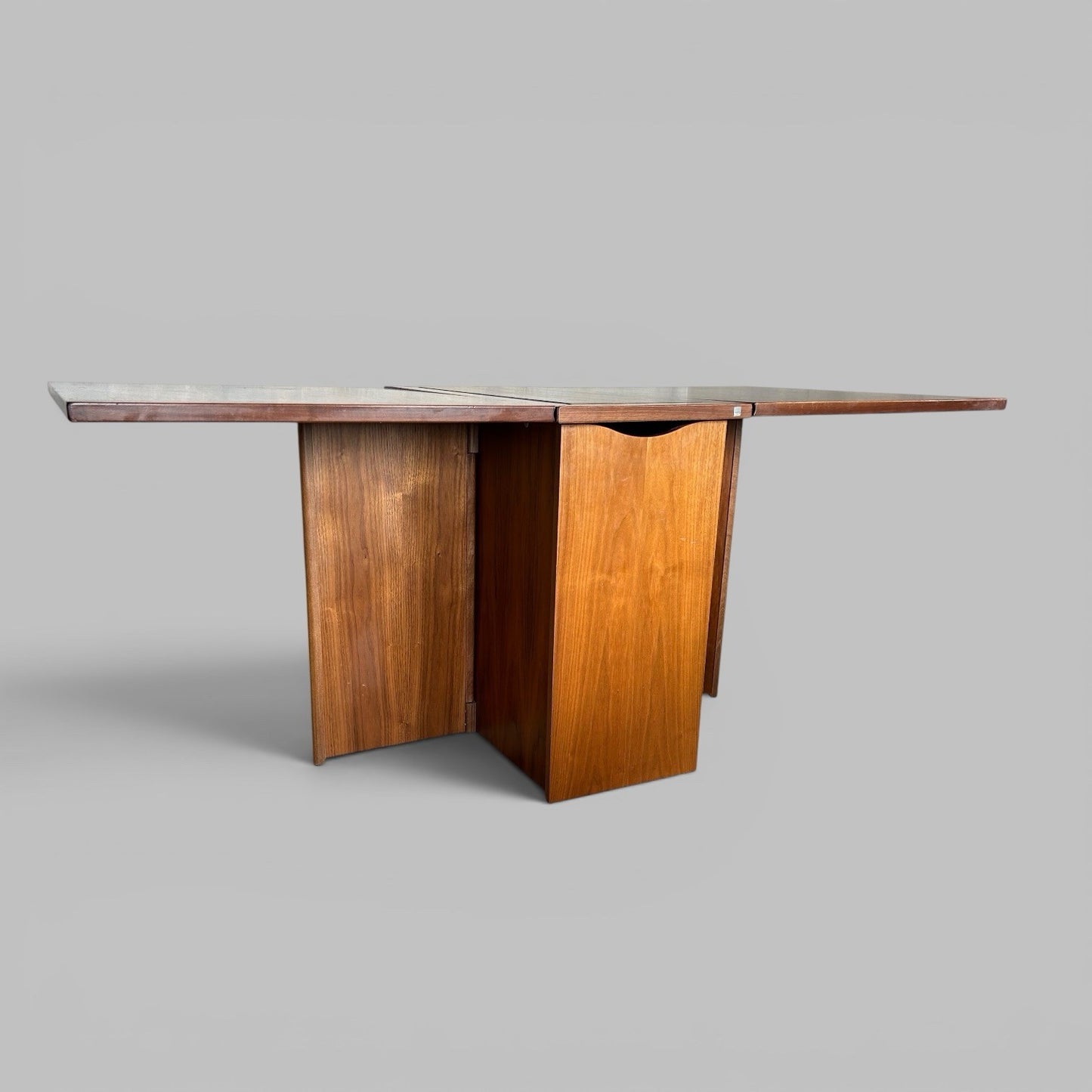Skovby Danish Teak Drop Leaf Dining Table with Storage