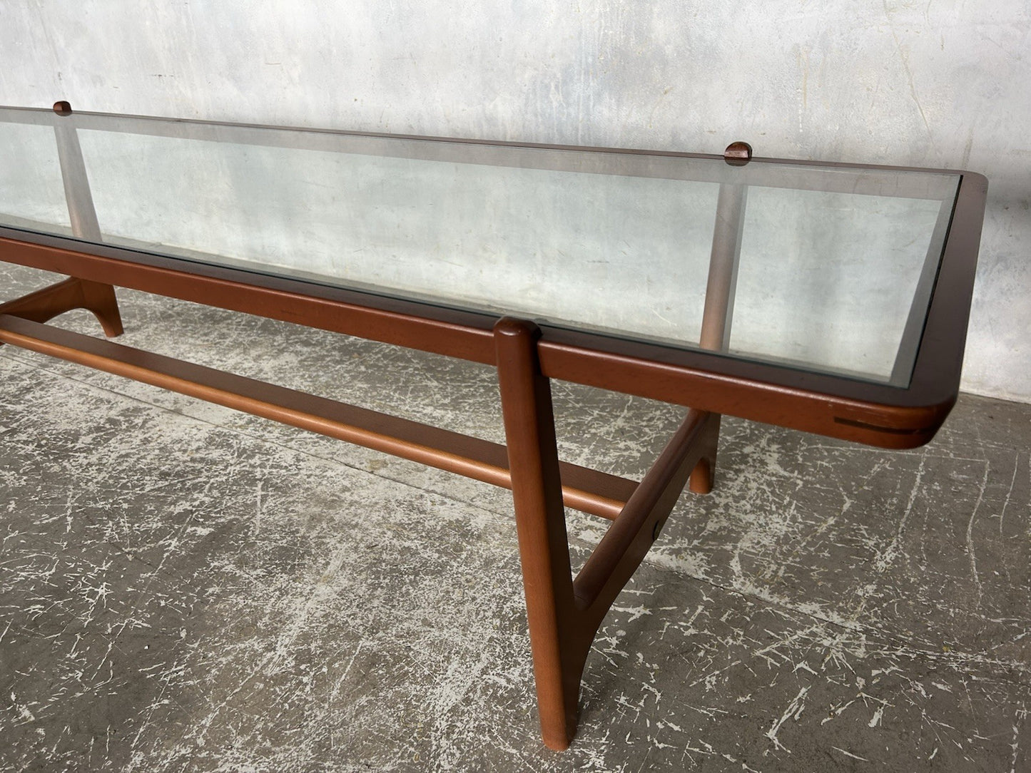 Mid Century Teak And Glass Coffee Table