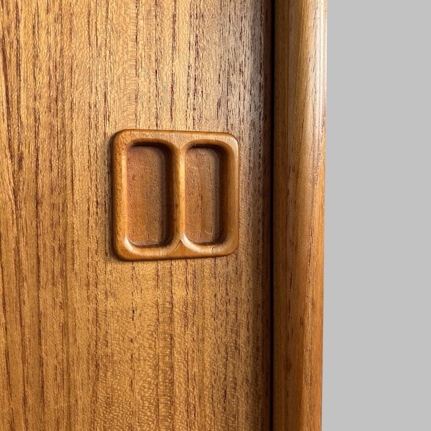 Swedish Teak Sliding Door Cupboard