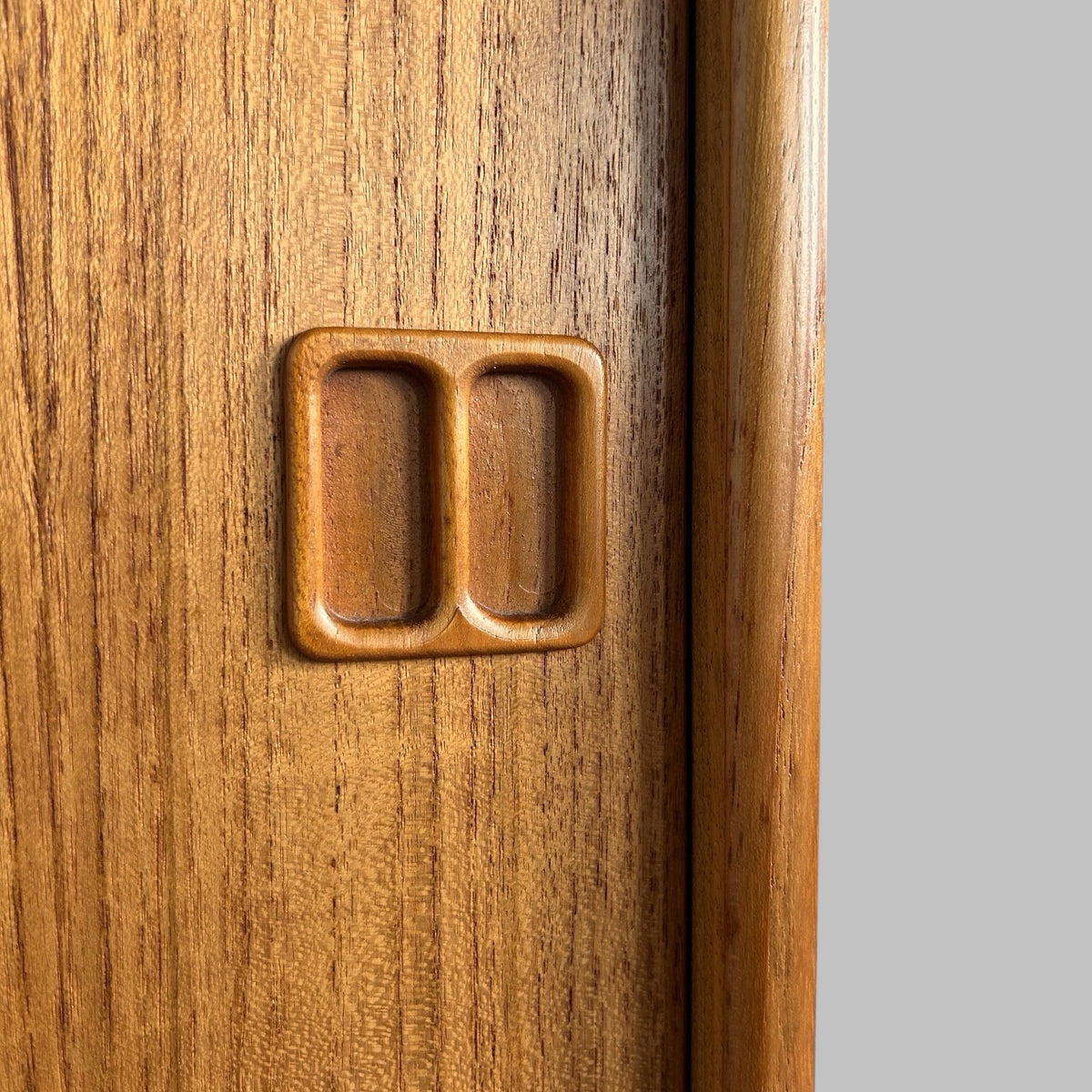 Swedish Teak Sliding Door Cupboard