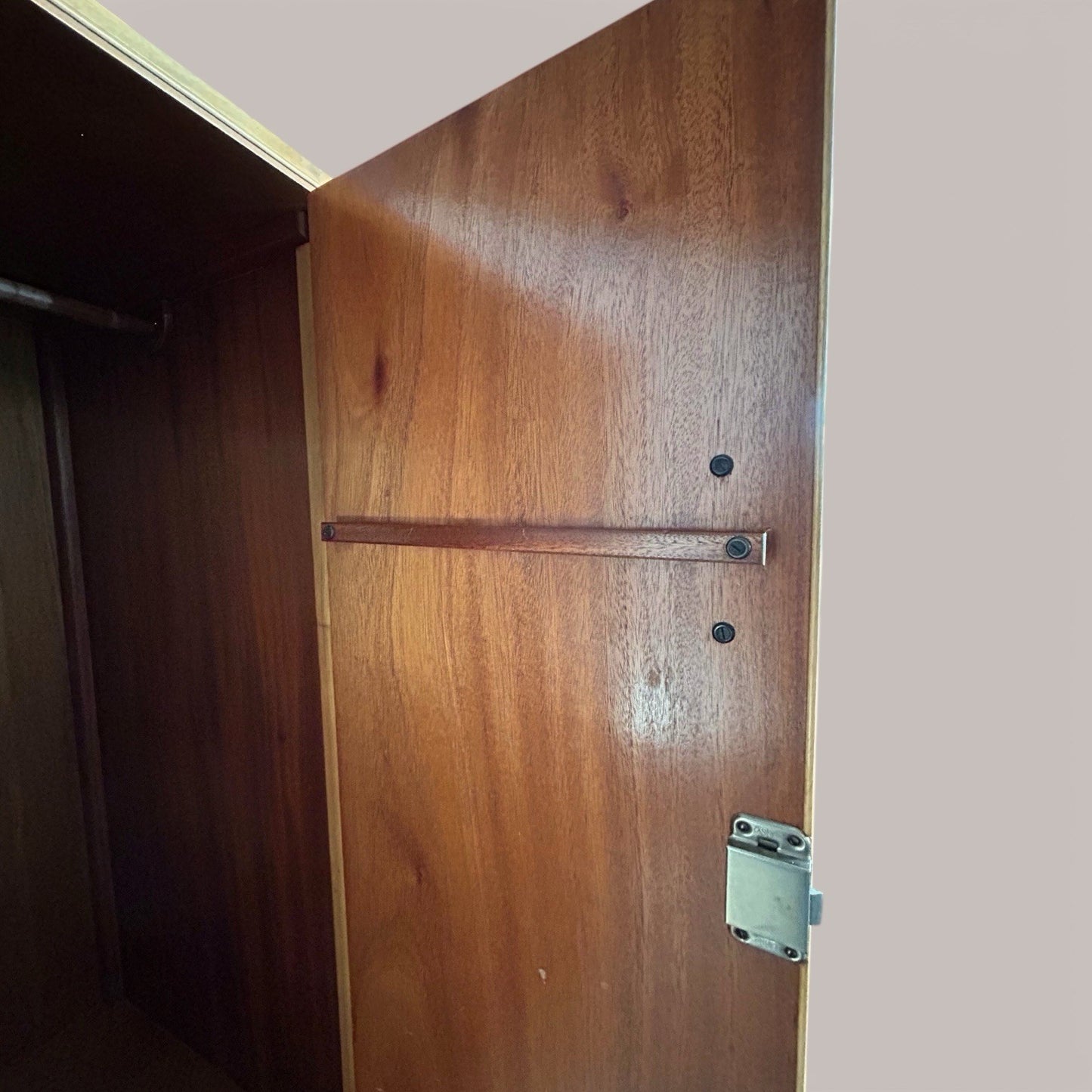 Golden Key gentleman’s wardrobe / armoire, mid-century