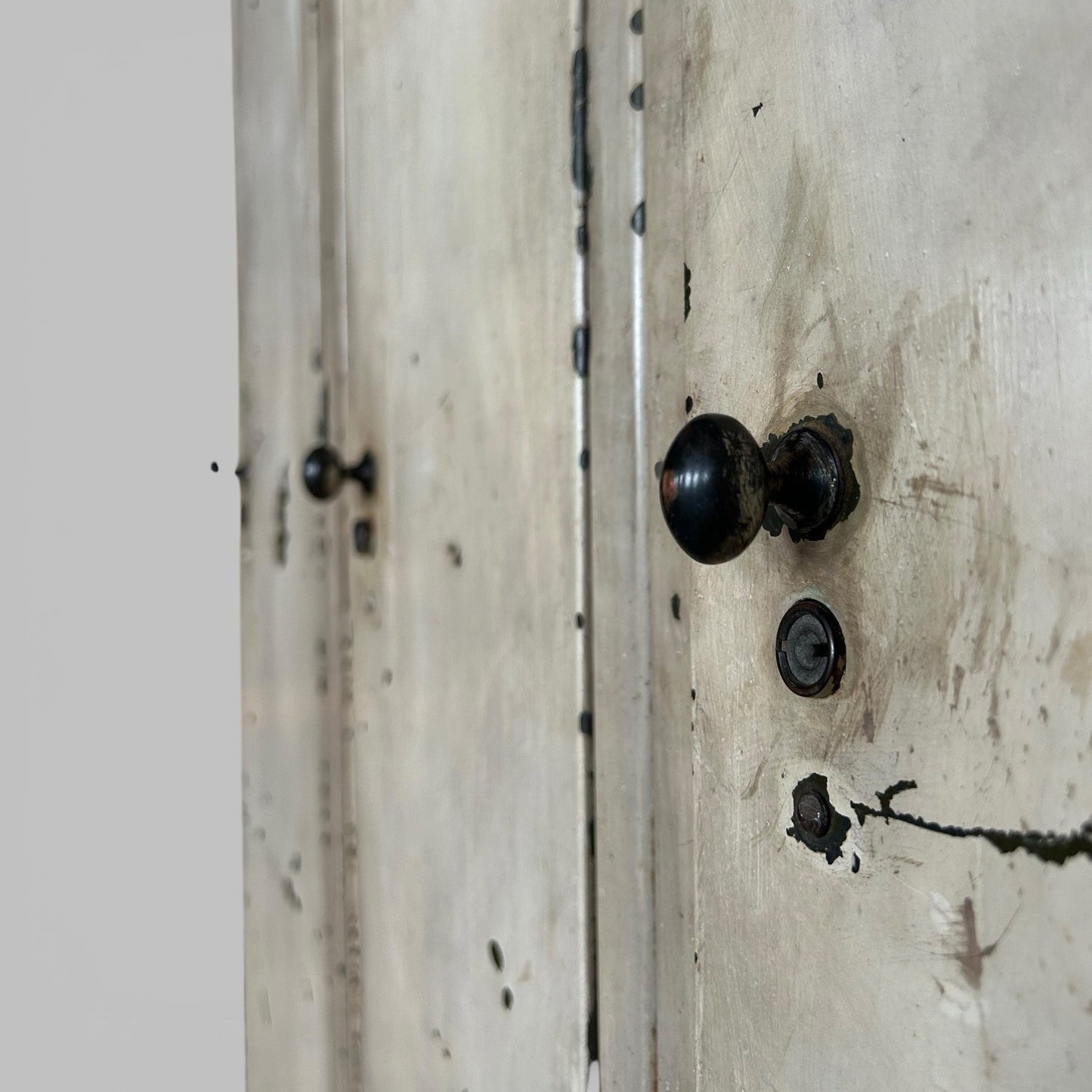 Vintage Industrial Metal Lockers – Bank of 4 – Original Paint