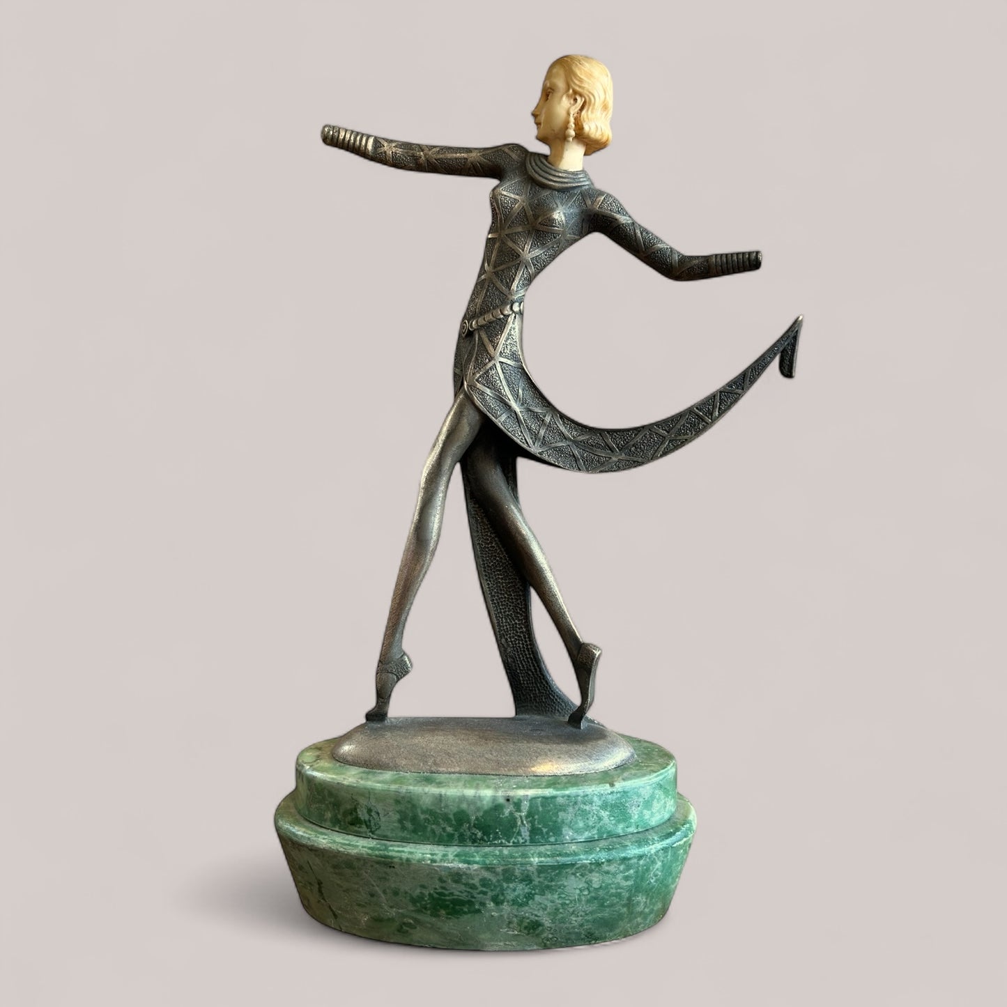 1930s Deco Bronze Figurine (dancer) By Josef Lorenzi