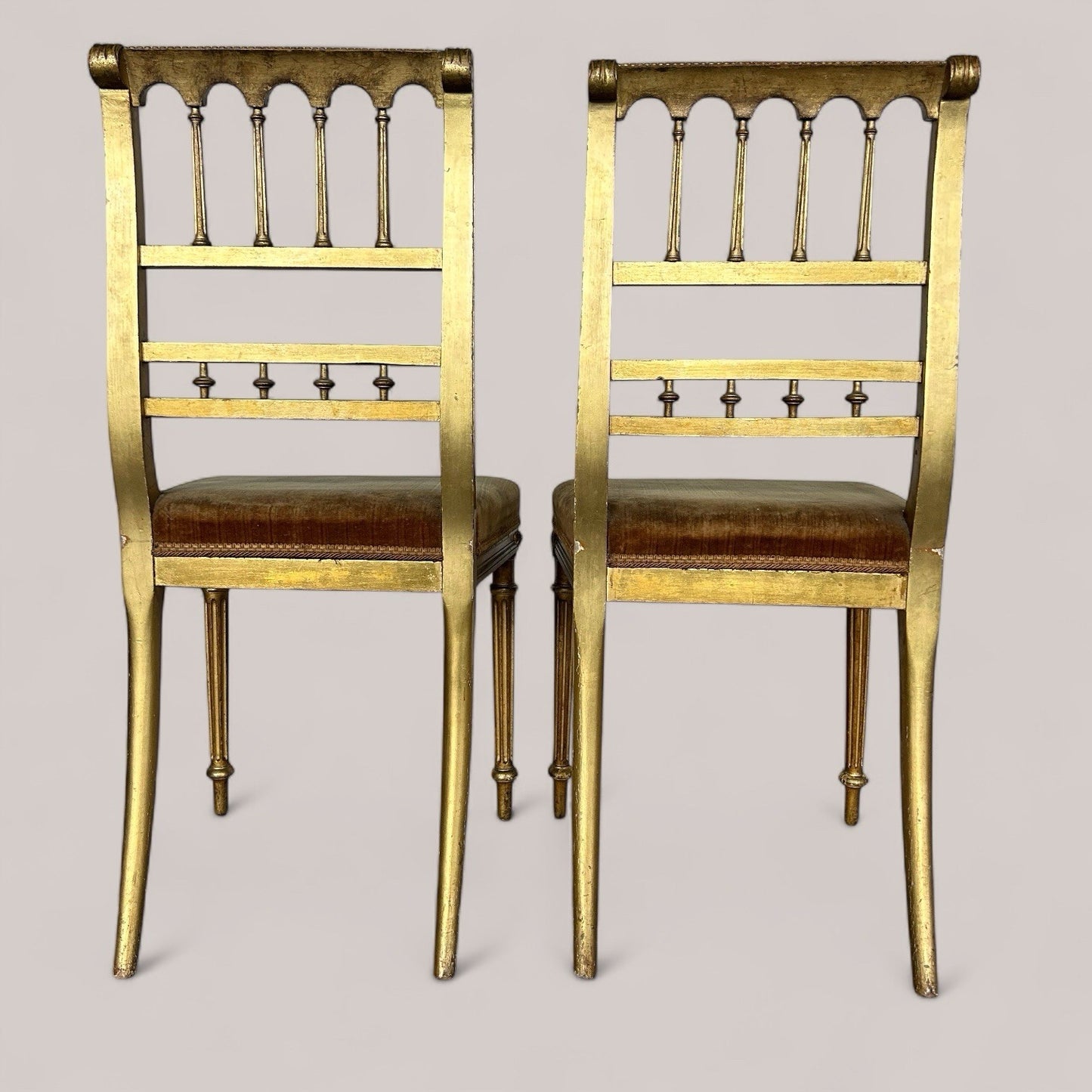 Pair of Antique Gilt Salon Chairs