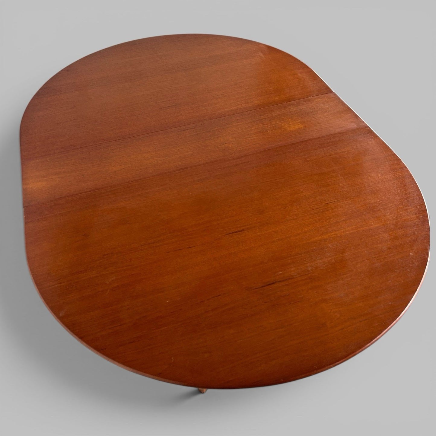 Mid Century Teak Oval Drop Leaf Dining Table by A.H. McIntosh