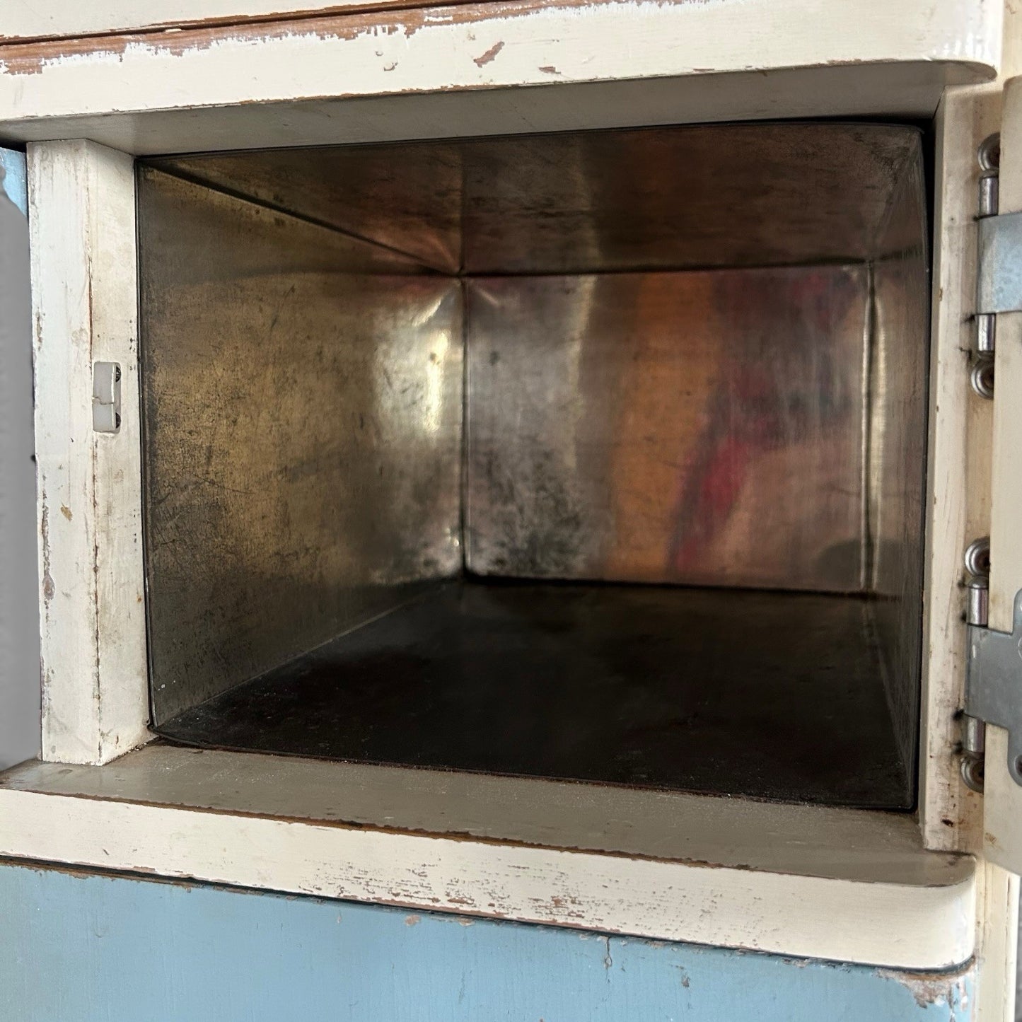 1950s Painted Kitchen Larder Cabinet with Cool Boxes