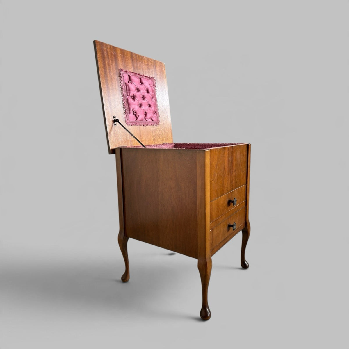 Vintage Sewing Box Bedside Cabinet with Drawers