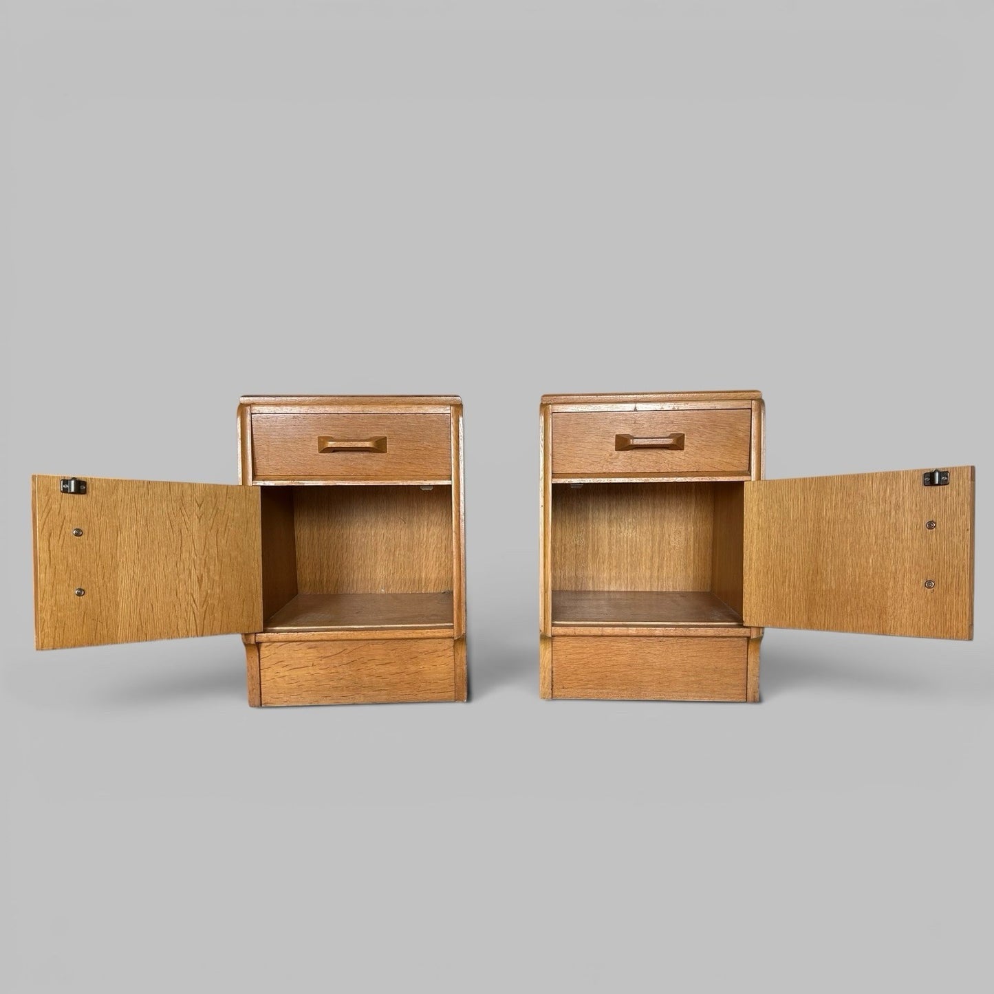 Pair Of Vintage Mid-Century G Plan Brandon Oak Bedside Cabinets Scandi MCM