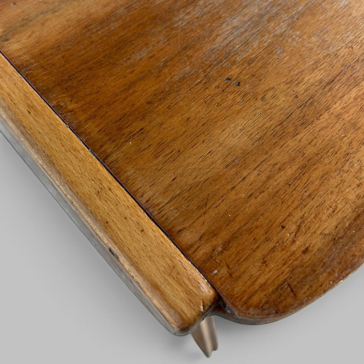 1950s Sputnik Style Compact Extending Dining Table with Butterfly Leaf