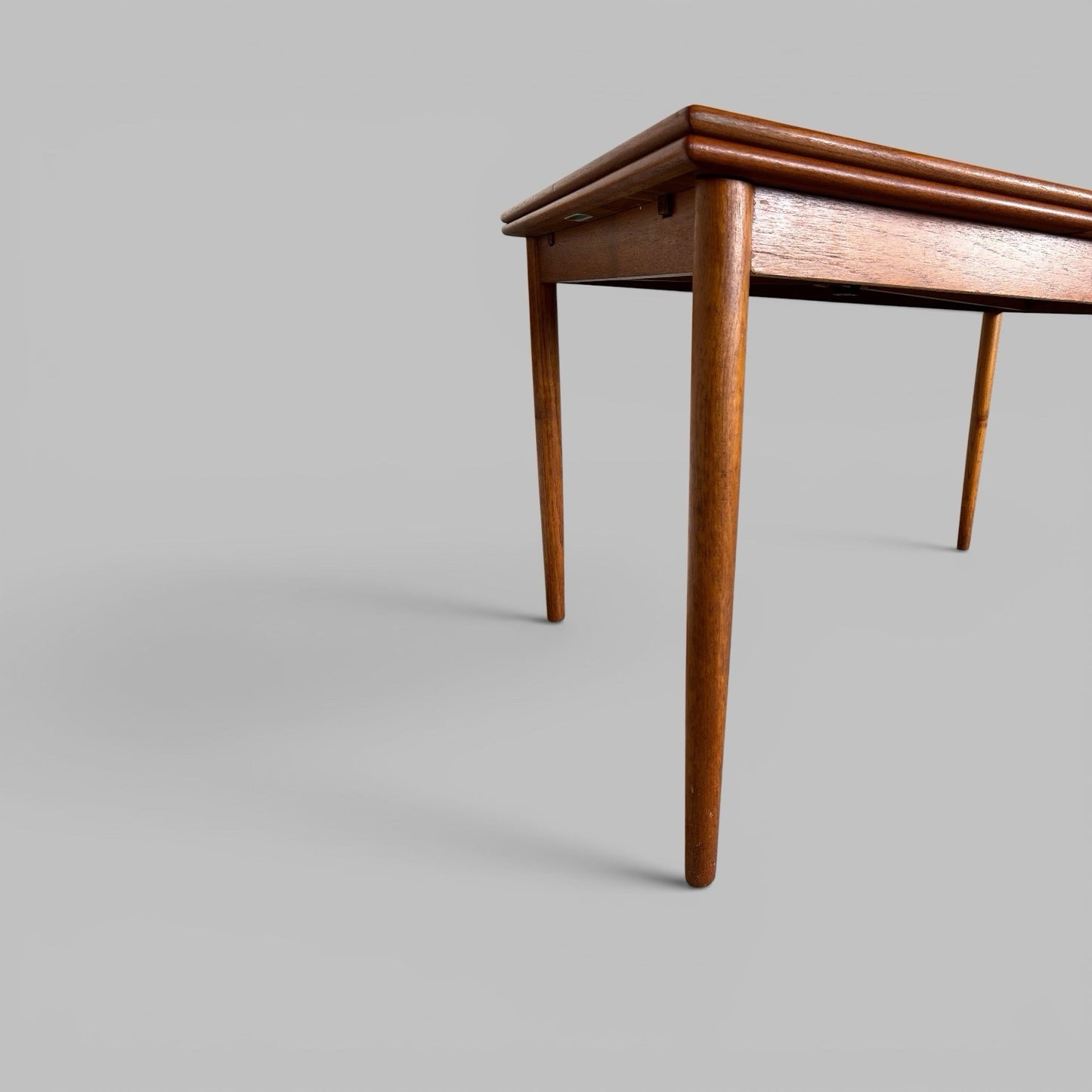 Compact Danish Teak Draw Leaf Dining Table