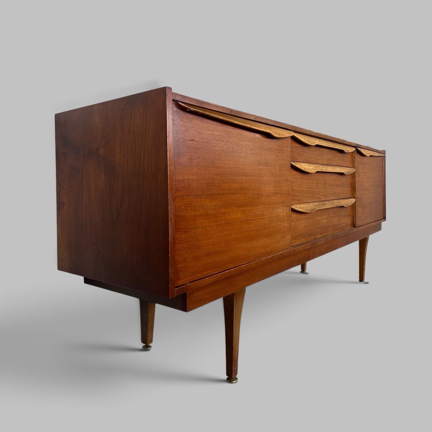 Mid Century Stonehill Teak Sideboard with Three Drawers