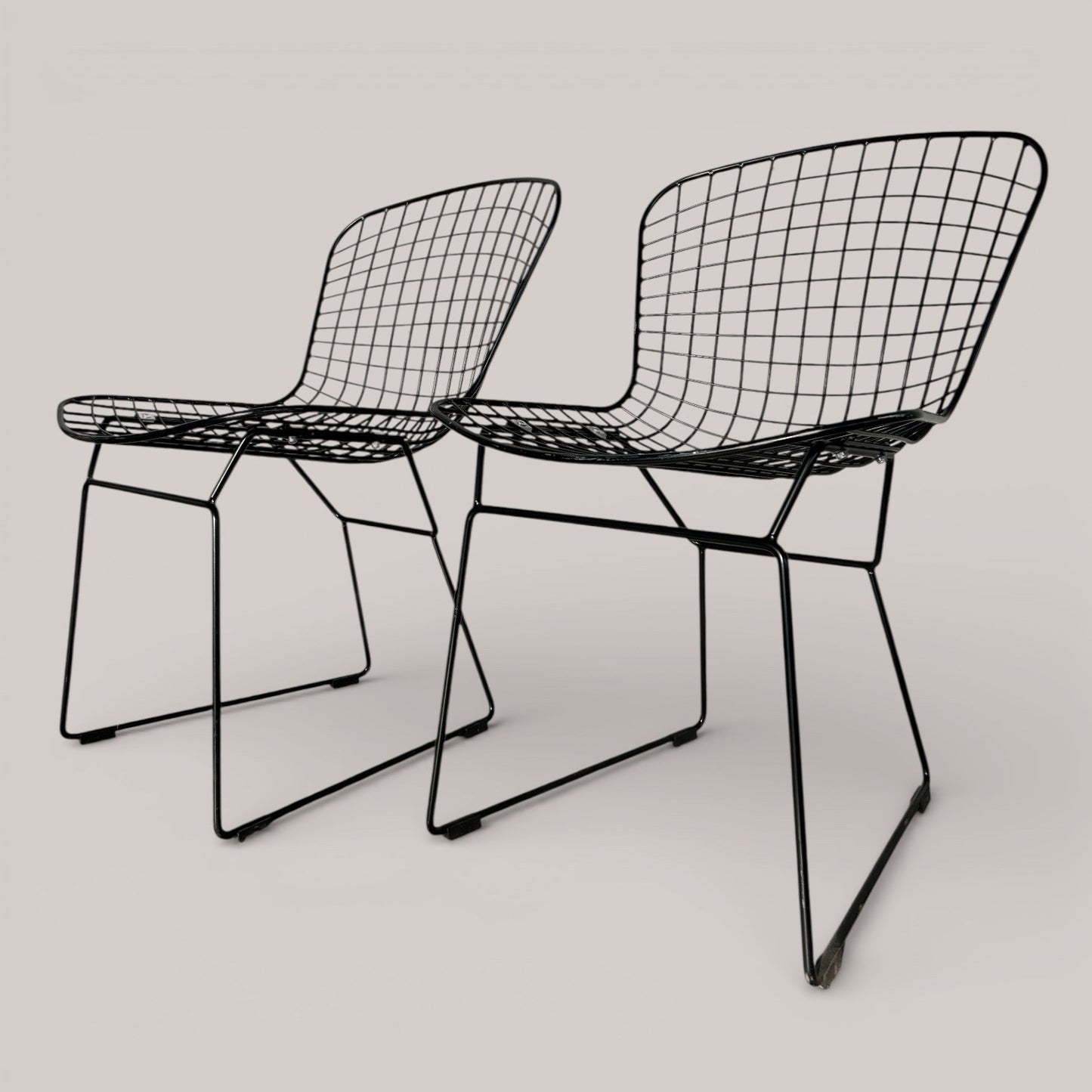 Harry Bertoia style Wire Side Chair – Black