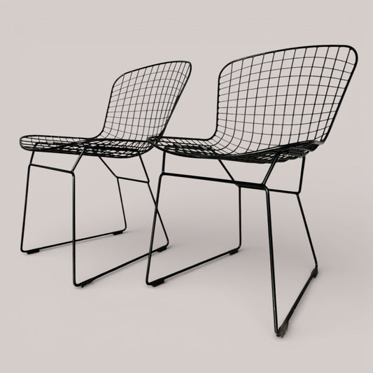 Harry Bertoia style Wire Side Chair – Black