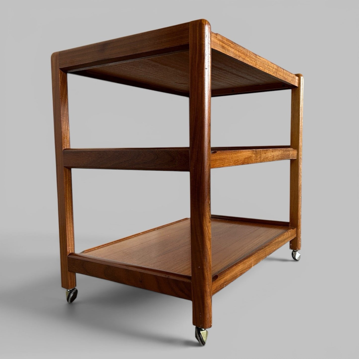Mid Century Danish Teak Drinks Trolley on Castors
