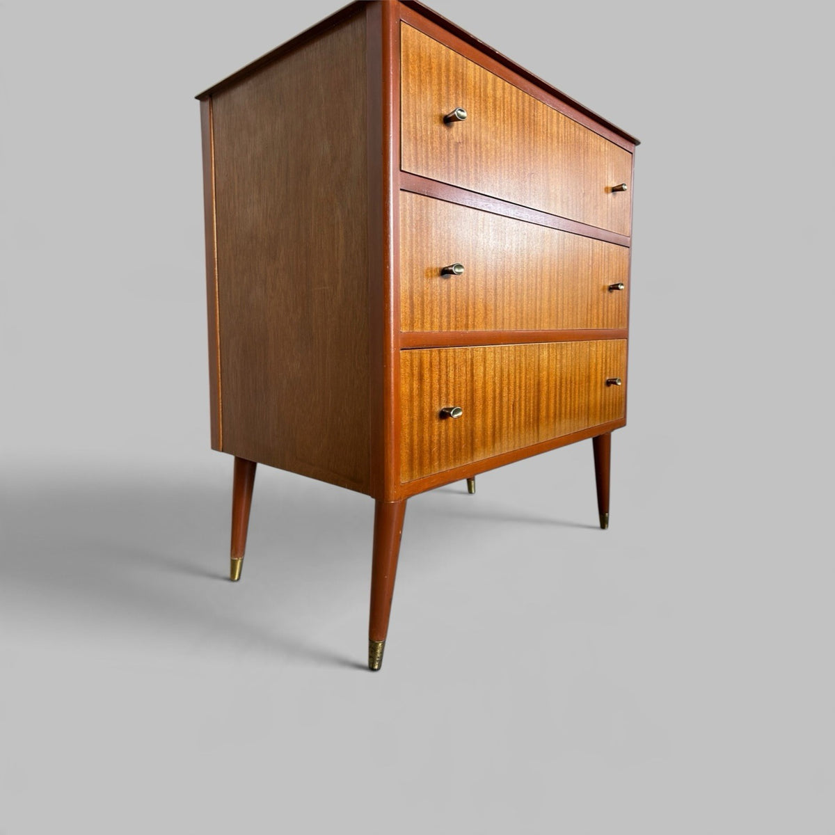 1960s Mid Century Three Drawer Chest of Drawers