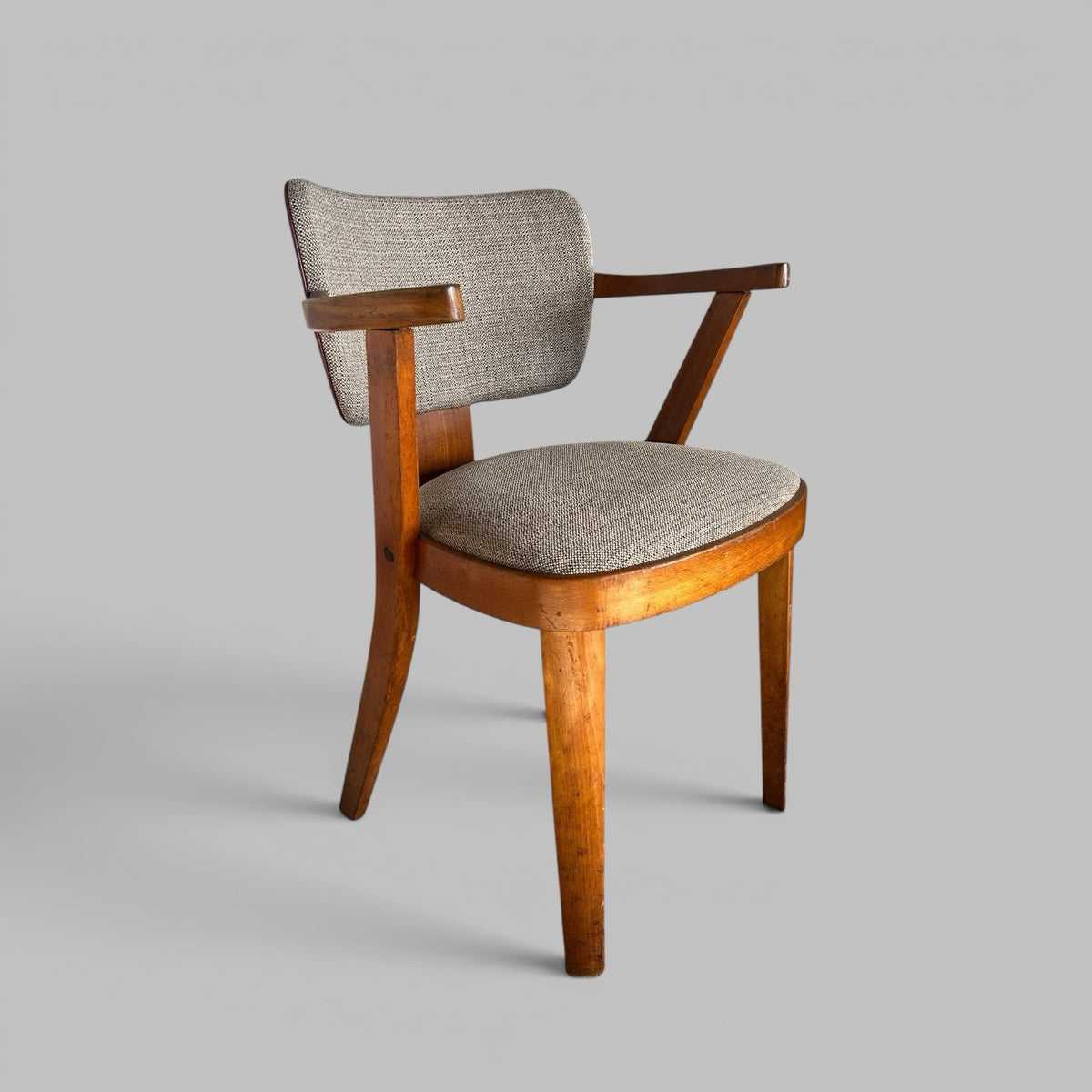 Pair of 1950s Mid Century Armchairs – Upholstered Lounge Dining Chairs