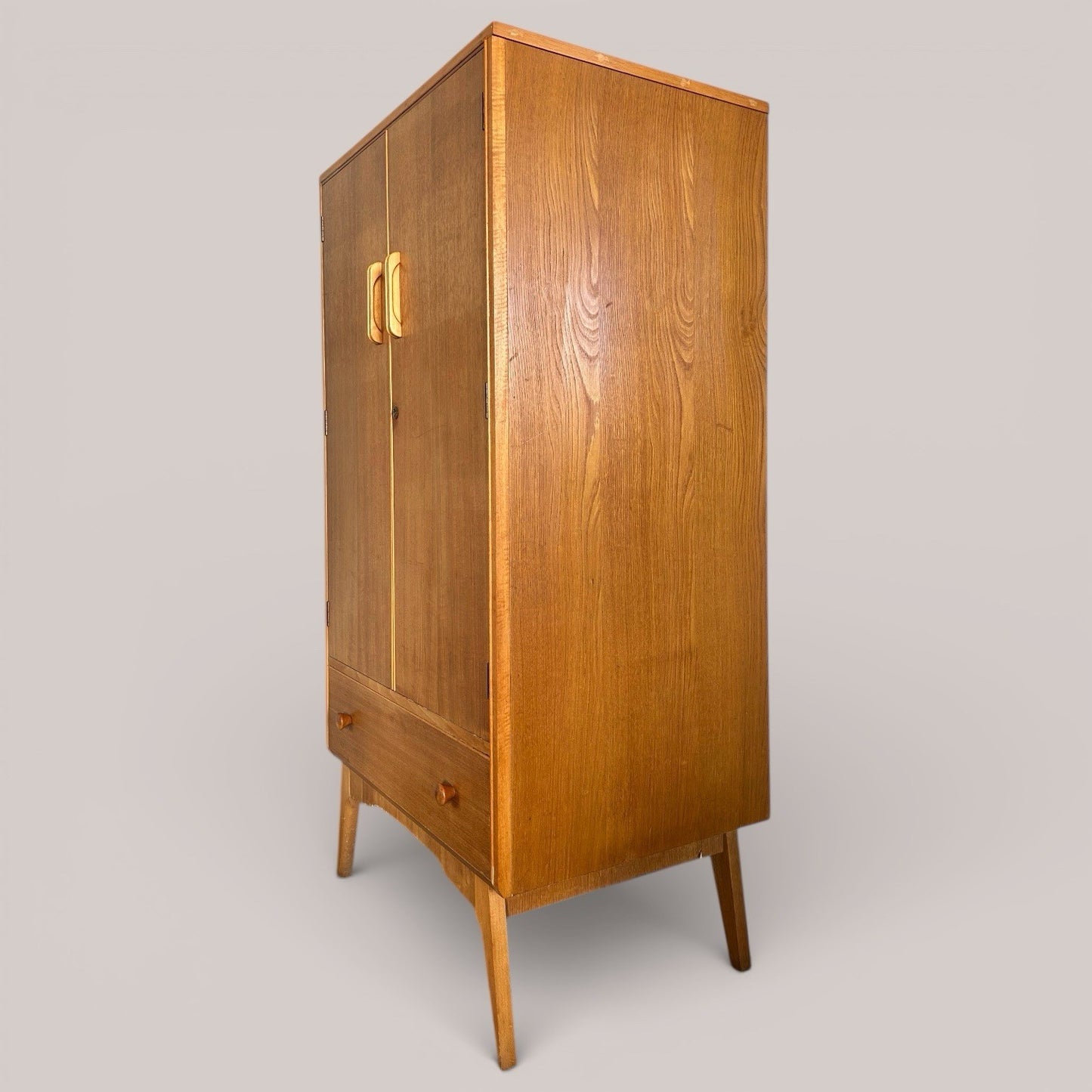Golden Key gentleman’s wardrobe / armoire, mid-century