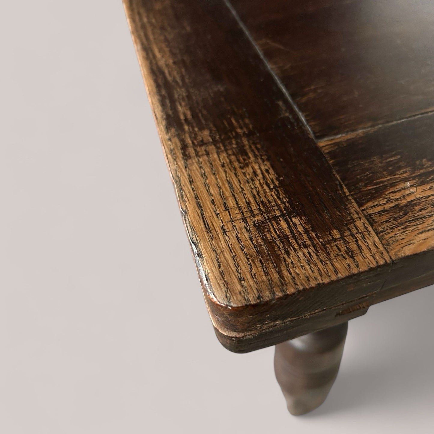 Antique Victorian Oak Drawer-Leaf Table