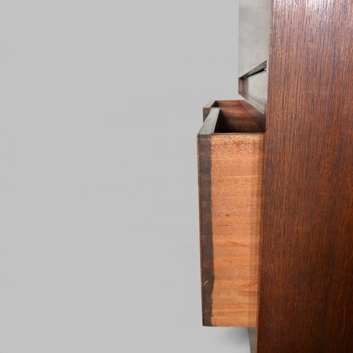Mid Century Style Oak Bureau / Drinks Cabinet